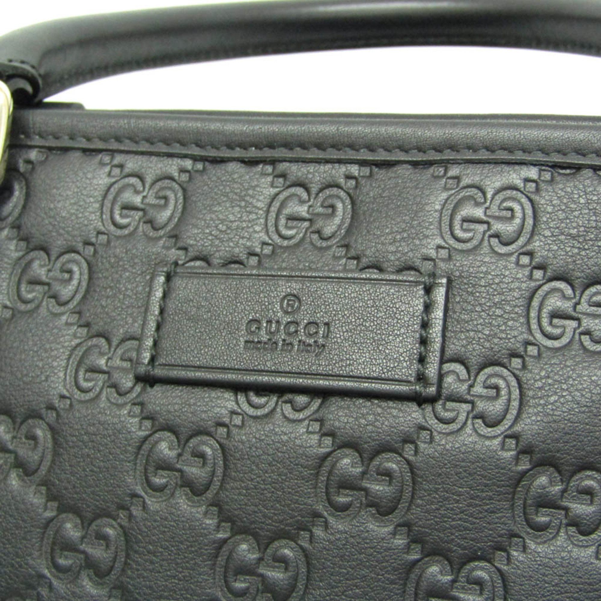 Gucci ssima Black Leather Handbag (Pre-Owned) Size ONE SIZE - 9 Thumbnail