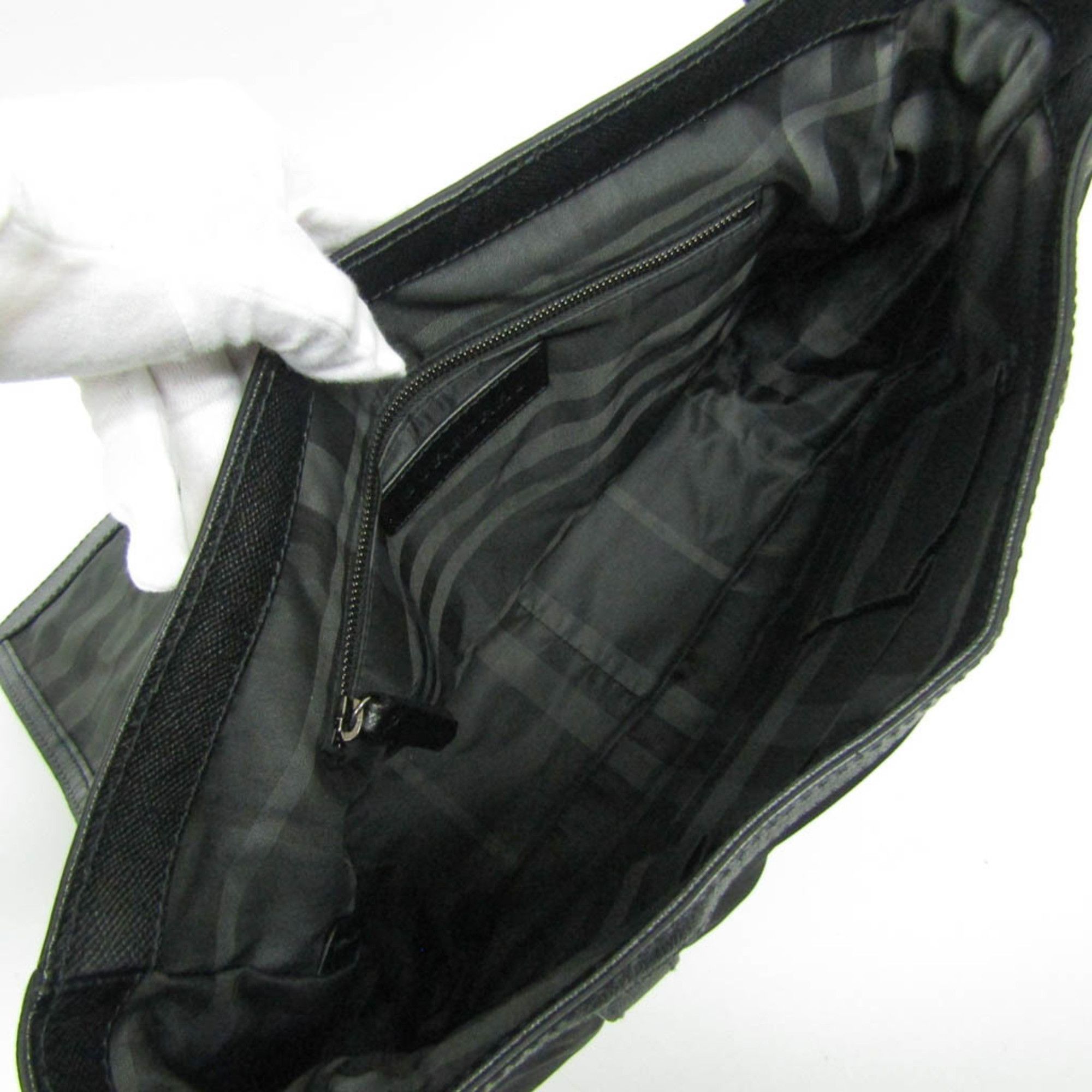 Burberry Black Leather Shopper Bag (Pre-Owned) Size ONE SIZE - 4 Thumbnail