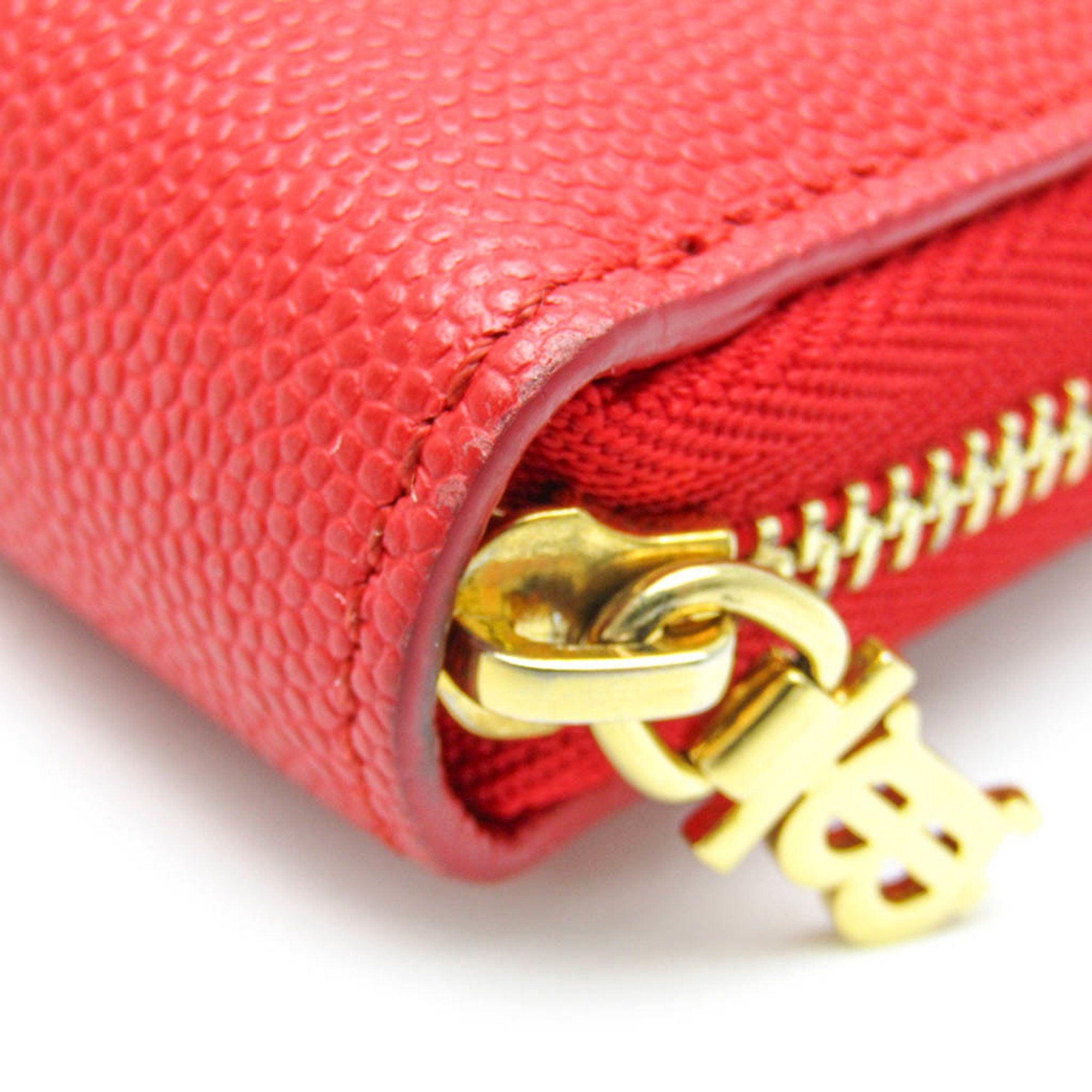 Burberry Tb Red Leather Wallet (Pre-Owned) Size ONE SIZE - 8 Thumbnail