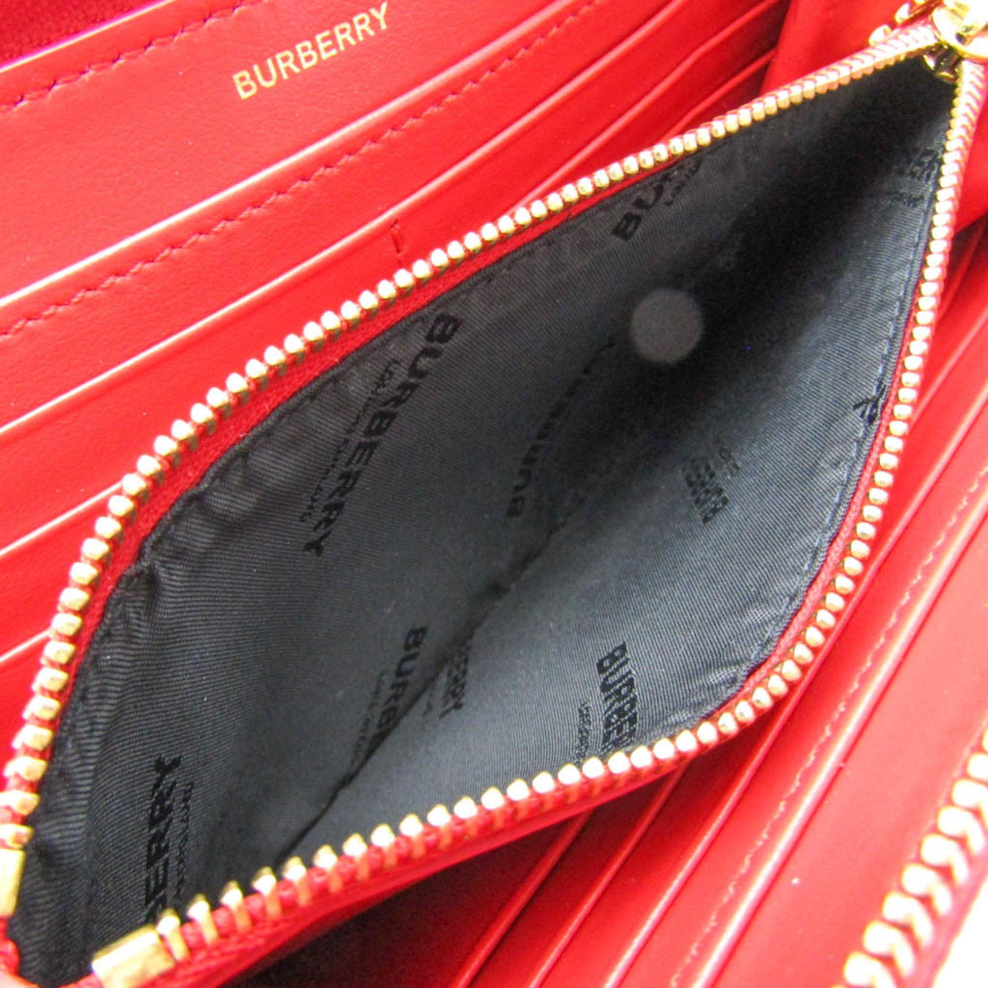 Burberry Tb Red Leather Wallet (Pre-Owned) Size ONE SIZE - 10 Thumbnail