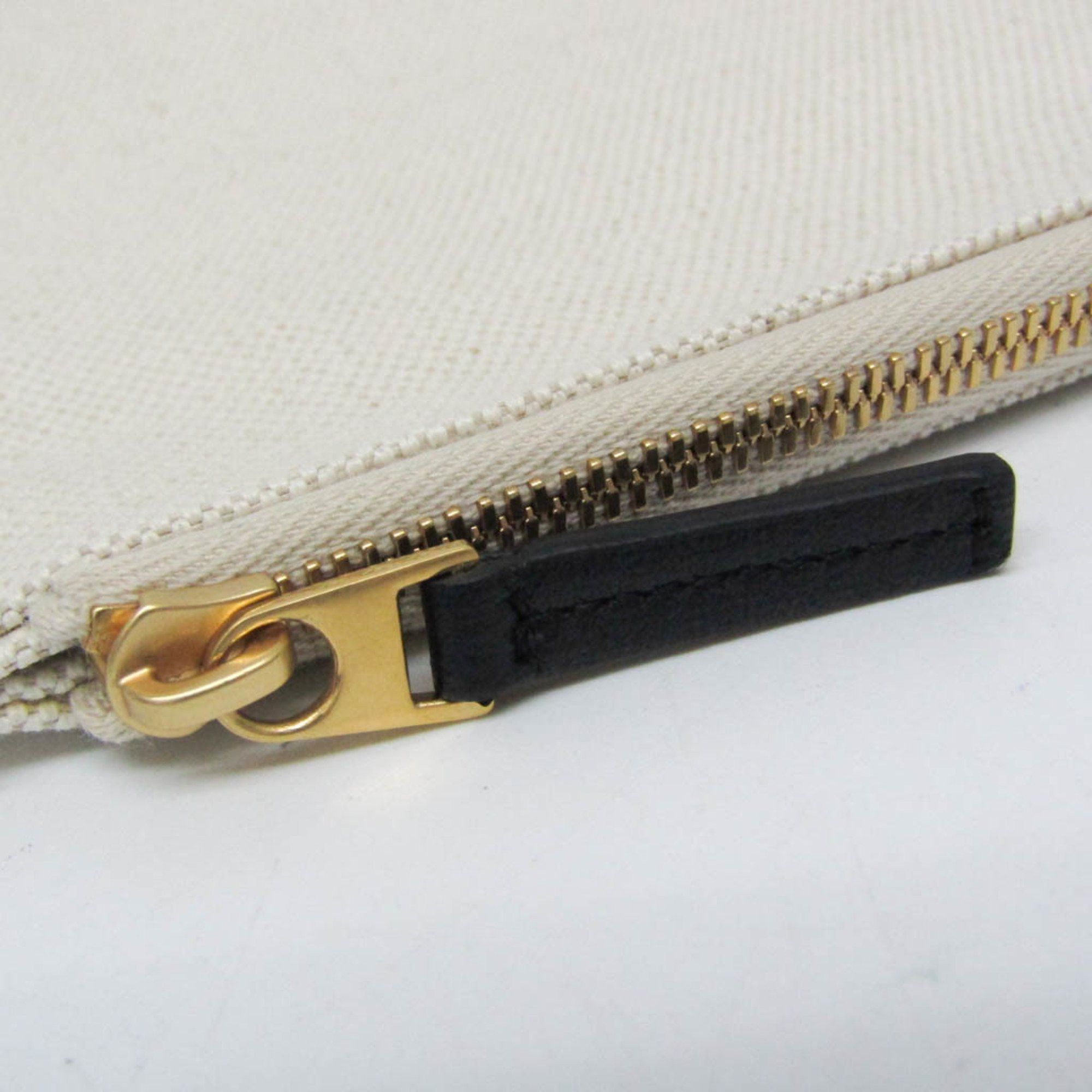 Bottega Veneta Arco White Canvas Tote Bag (Pre-Owned) Size ONE SIZE - 9 Thumbnail
