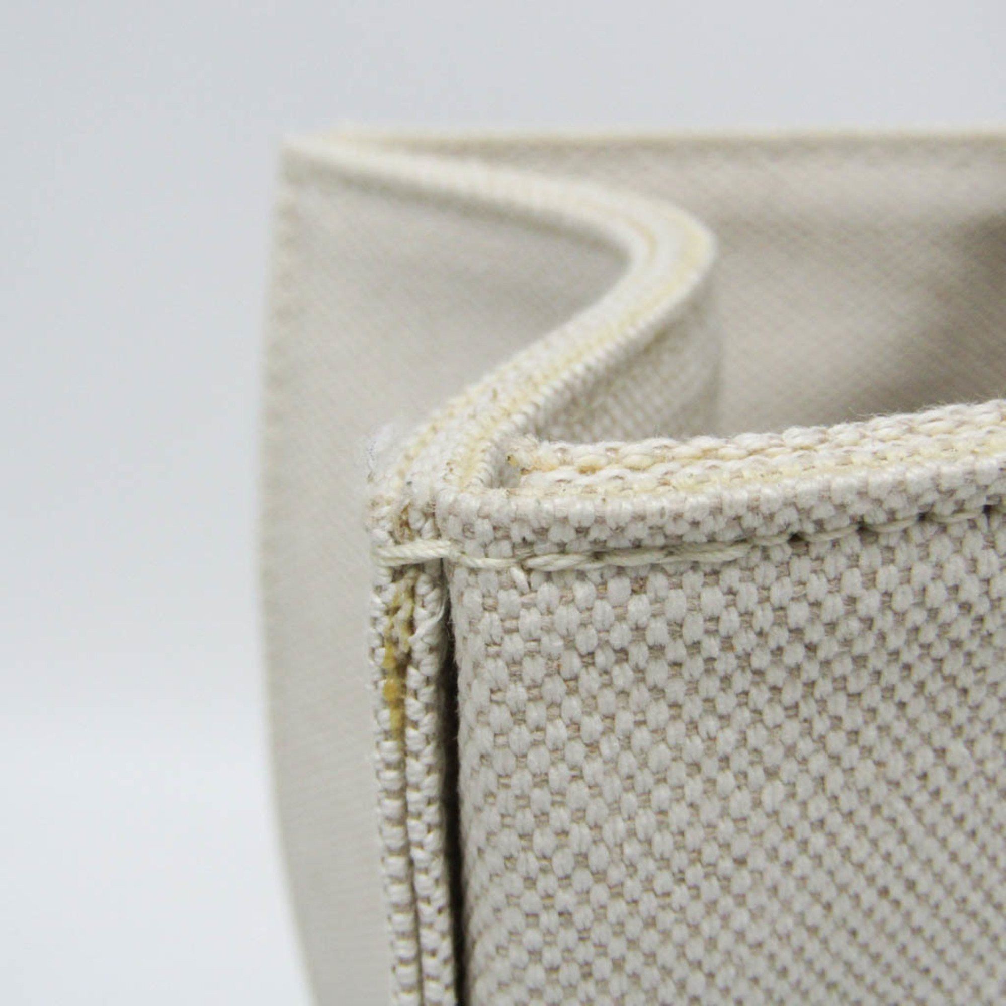 Bottega Veneta Arco White Canvas Tote Bag (Pre-Owned) Size ONE SIZE - 8 Thumbnail