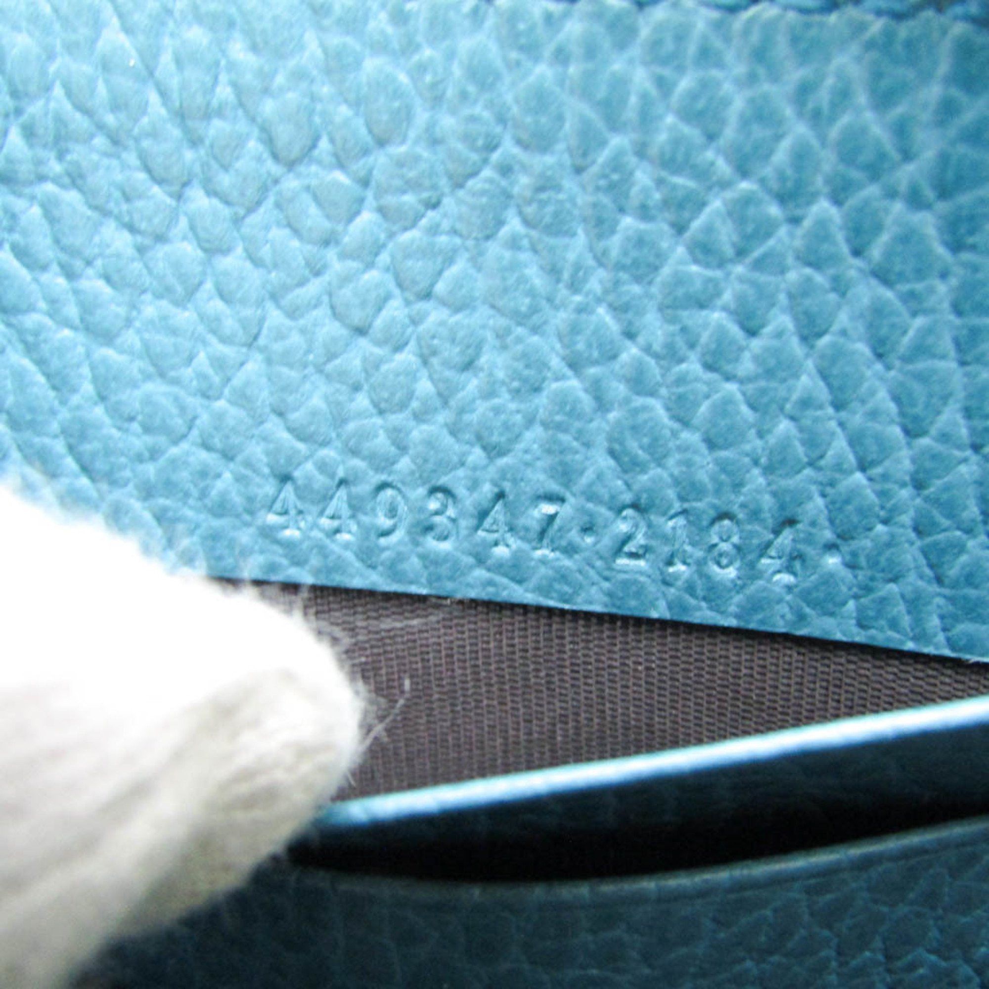 Gucci Interlocking G Turquoise Leather Wallet (Pre-Owned) Size ONE SIZE - 4 Thumbnail