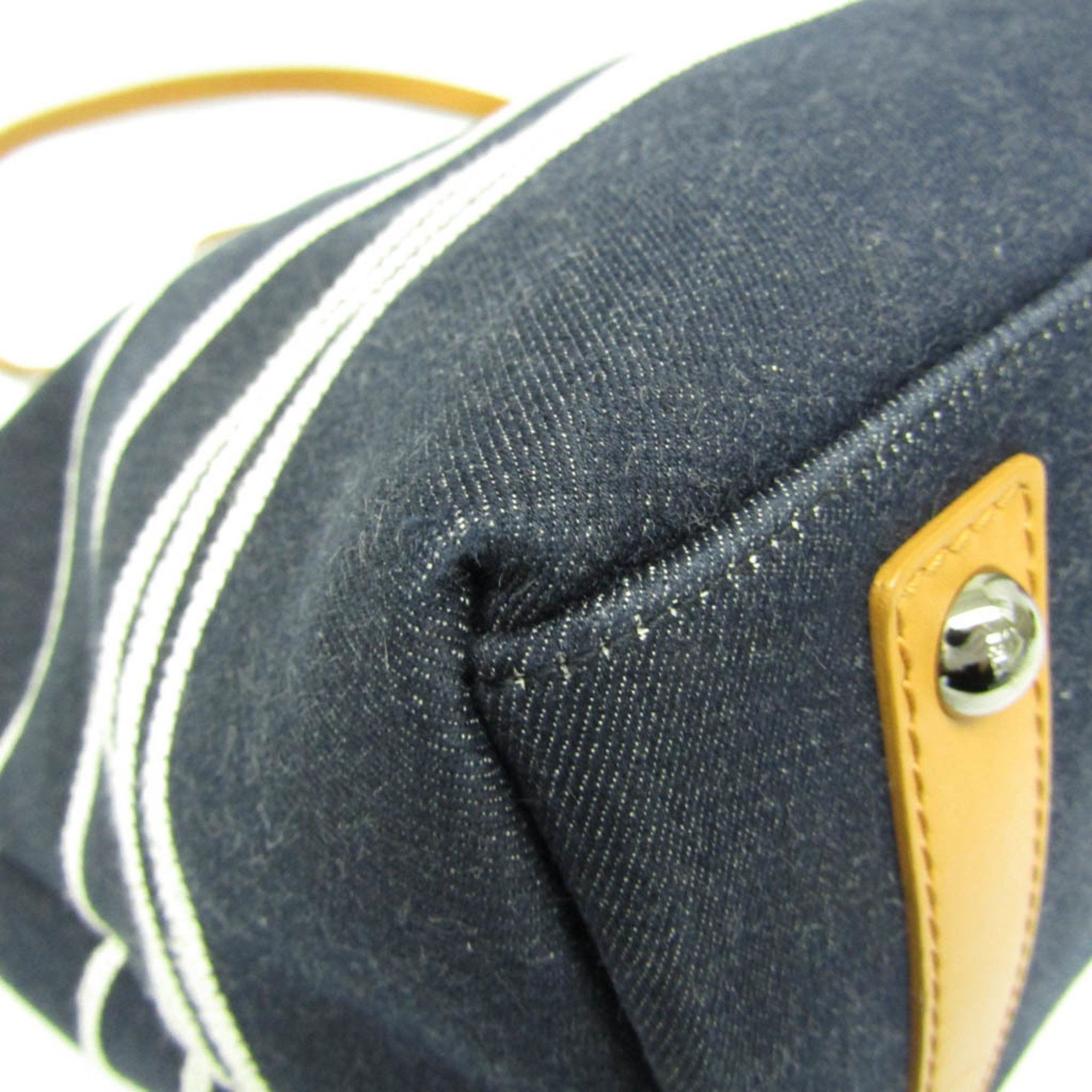 Chanel Coco Mark Navy Denim - Jeans Handbag (Pre-Owned) Size ONE SIZE - 8 Thumbnail
