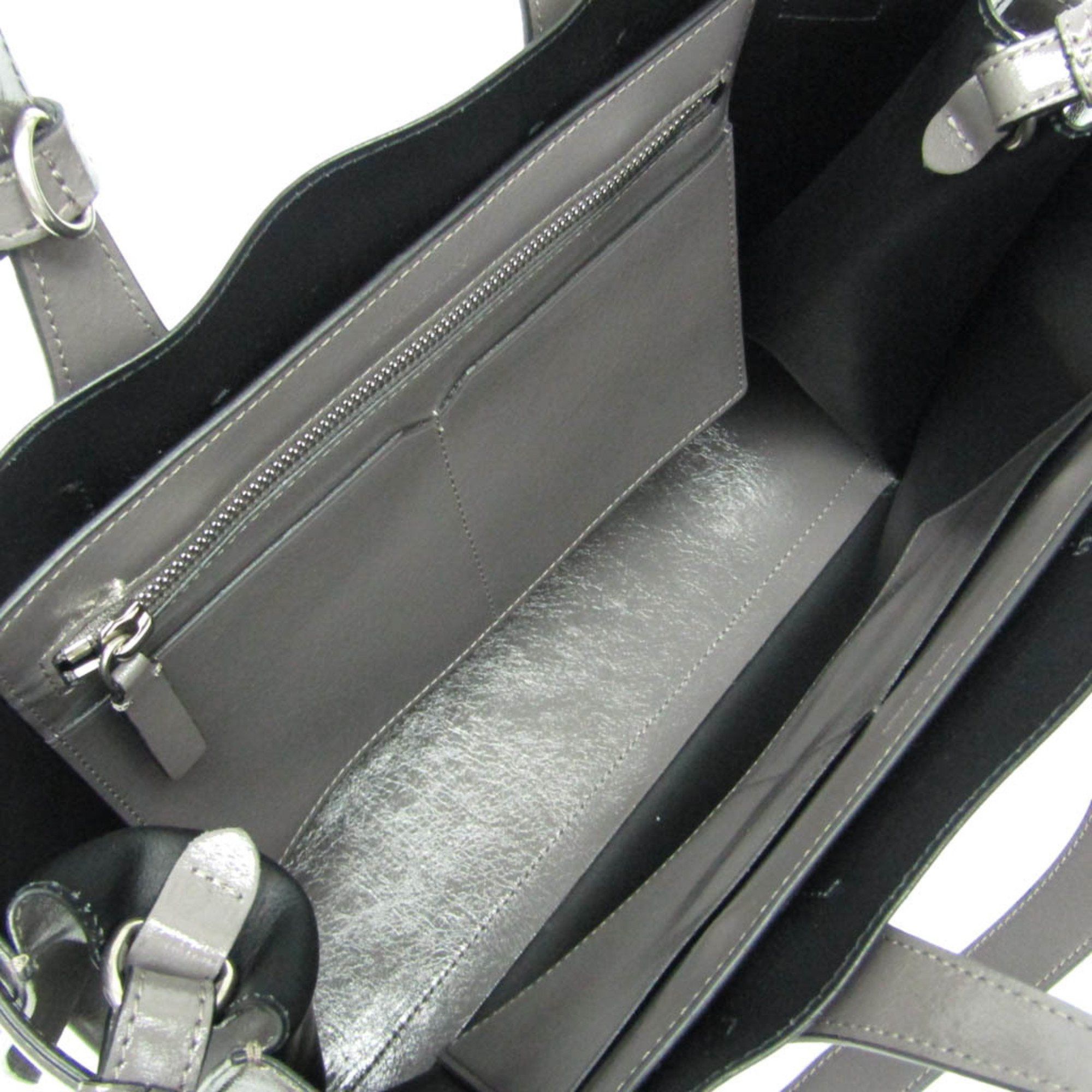 Burberry Grey Leather Handbag (Pre-Owned) Size ONE SIZE - 4 Thumbnail