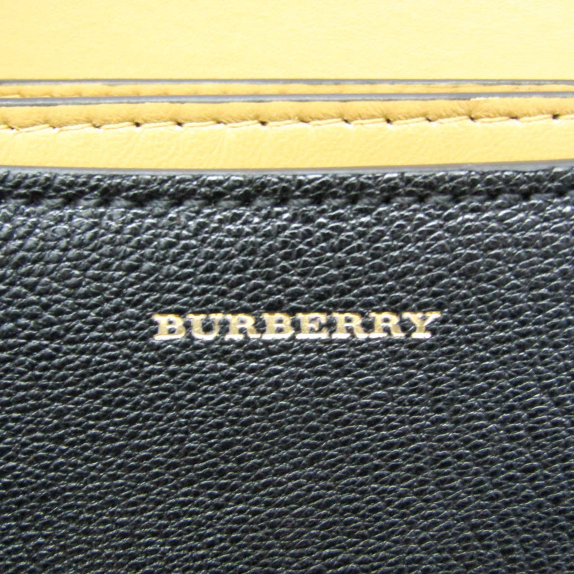 Burberry Black Leather Shoulder Bag (Pre-Owned) Size ONE SIZE - 6 Thumbnail