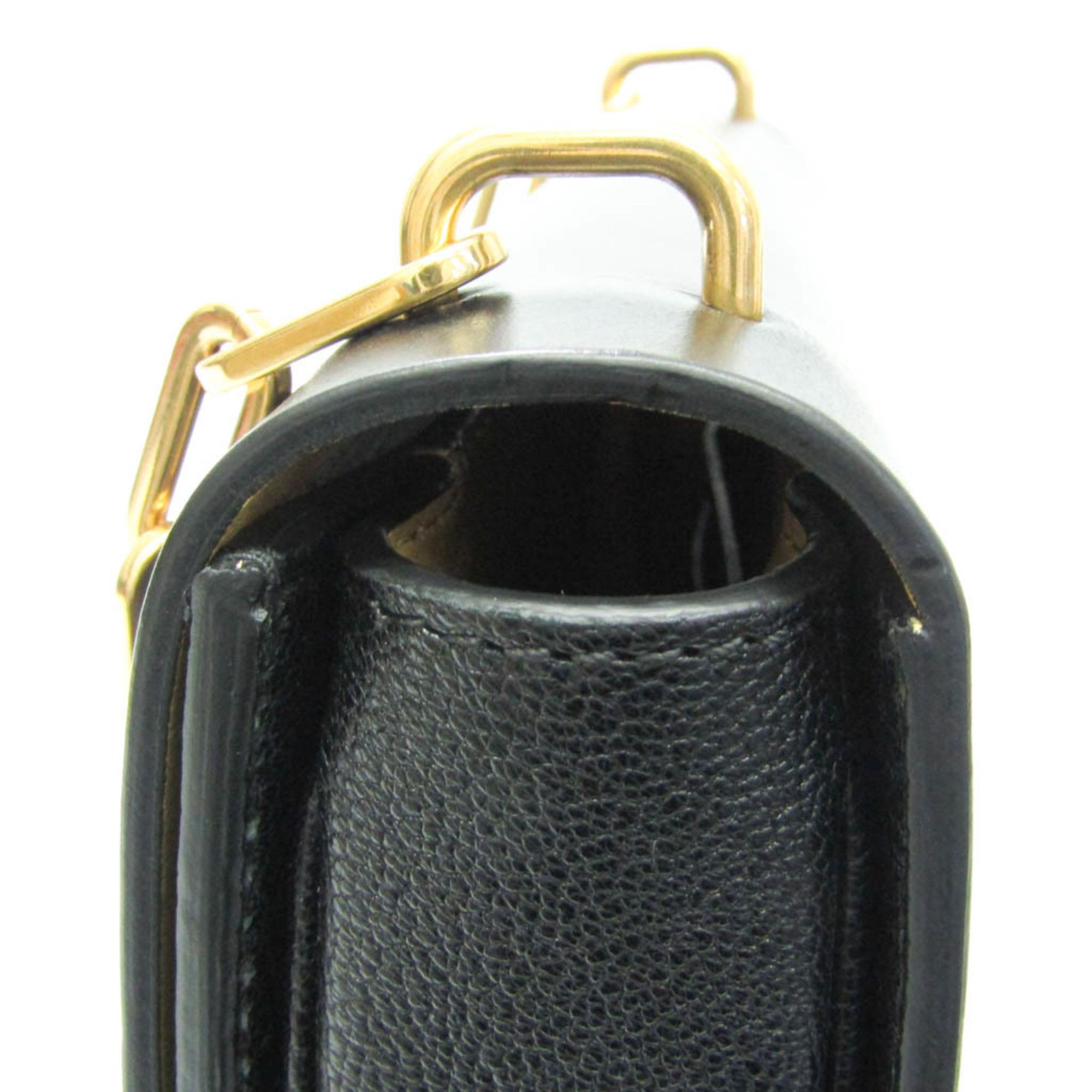 Burberry Black Leather Shoulder Bag (Pre-Owned) Size ONE SIZE - 4 Thumbnail