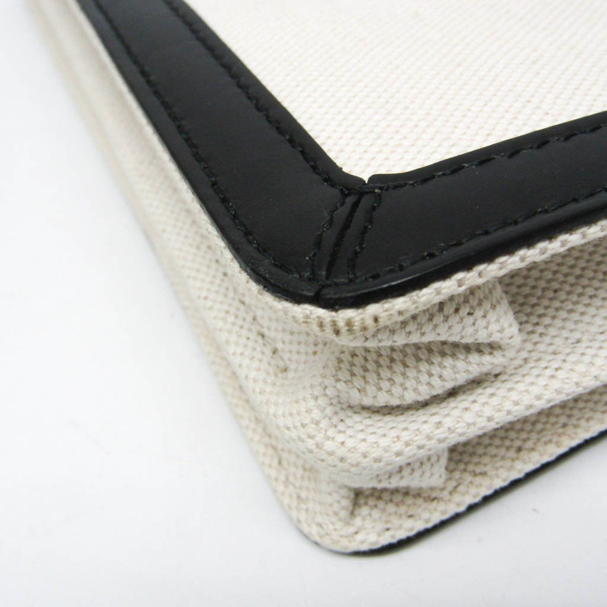 Balenciaga Navy Pouch White Canvas Shoulder Bag (Pre-Owned) Size ONE SIZE - 6 Thumbnail