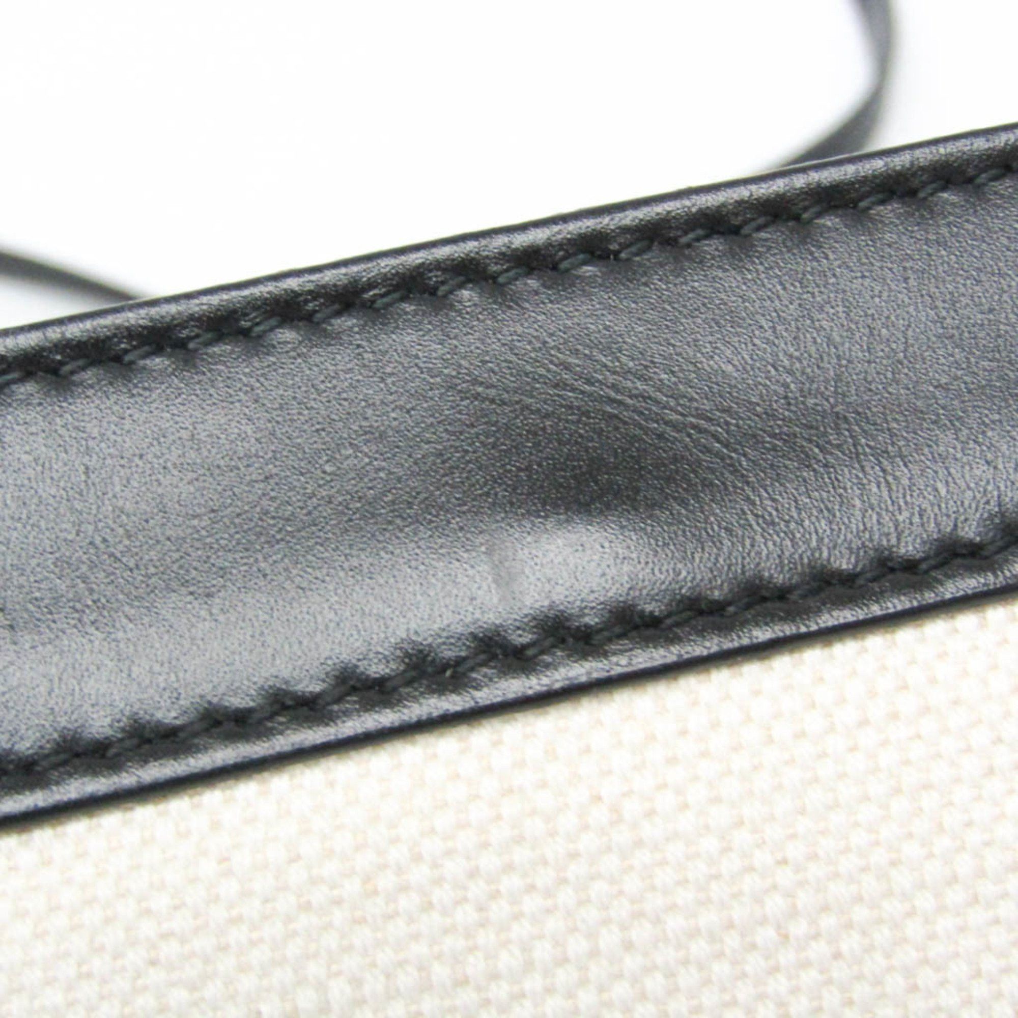 Balenciaga Navy Pouch White Canvas Shoulder Bag (Pre-Owned) Size ONE SIZE - 11 Thumbnail