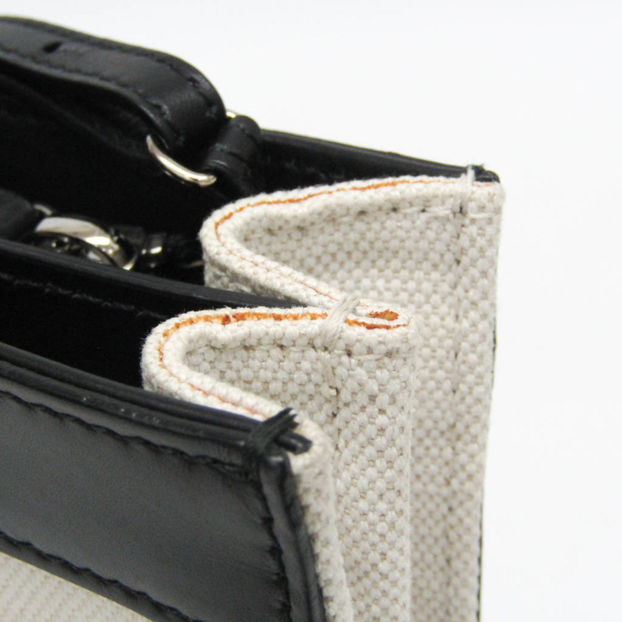 Balenciaga Navy Pouch White Canvas Shoulder Bag (Pre-Owned) Size ONE SIZE - 12 Thumbnail
