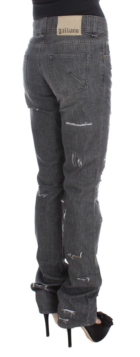 John Galliano Chic Gray Wash Straight Fit Women's Jeans Size 26" / US 2 / IT 38 - 4 Thumbnail