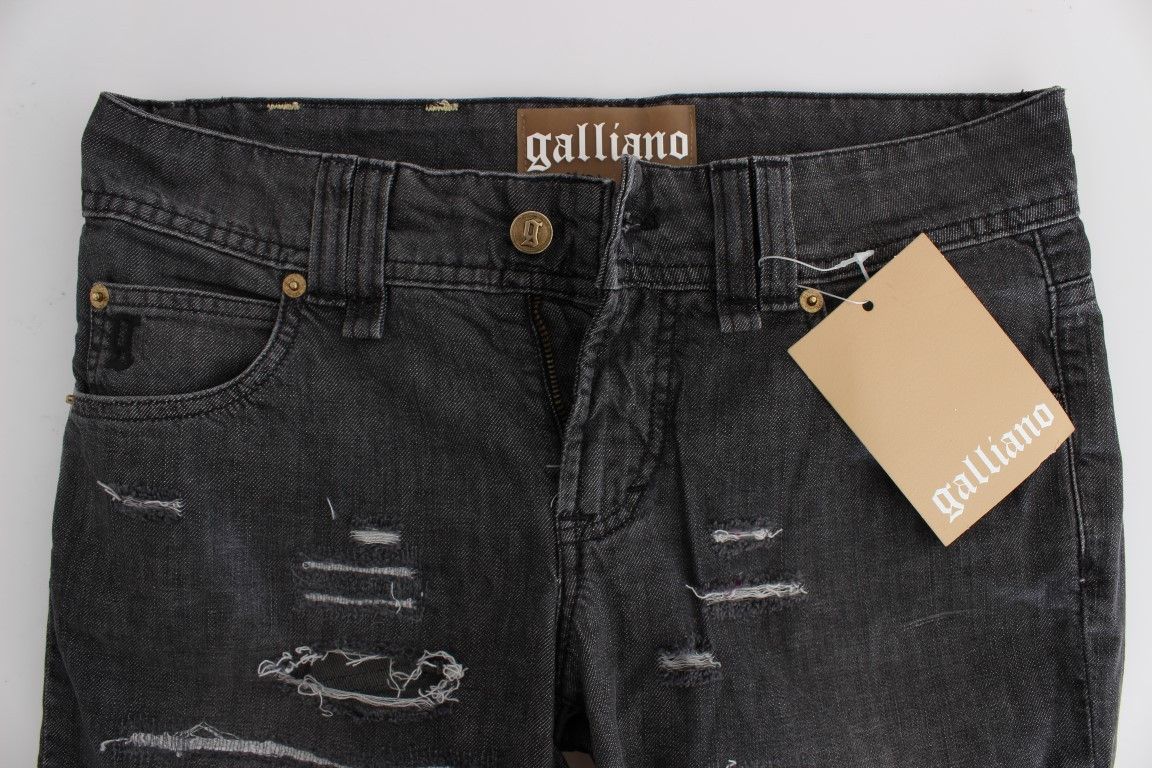 John Galliano Chic Gray Wash Straight Fit Women's Jeans Size 26" / US 2 / IT 38 - 5 Thumbnail
