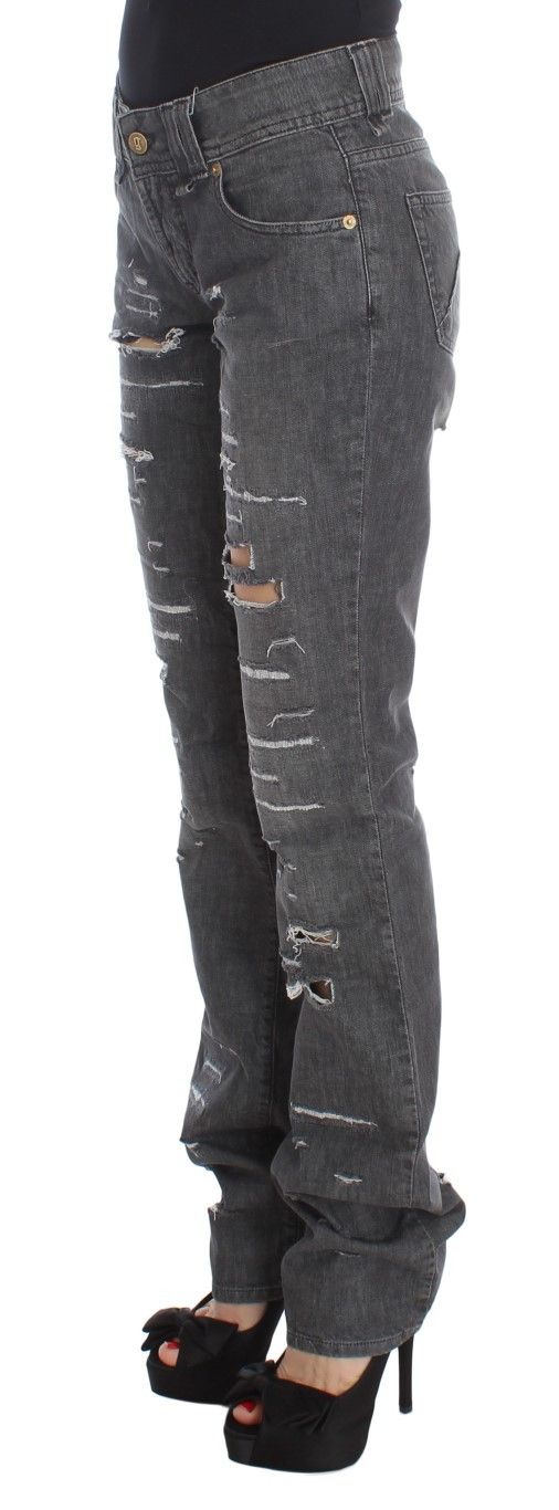 John Galliano Chic Gray Wash Straight Fit Women's Jeans Size 26" / US 2 / IT 38 - 2 Thumbnail