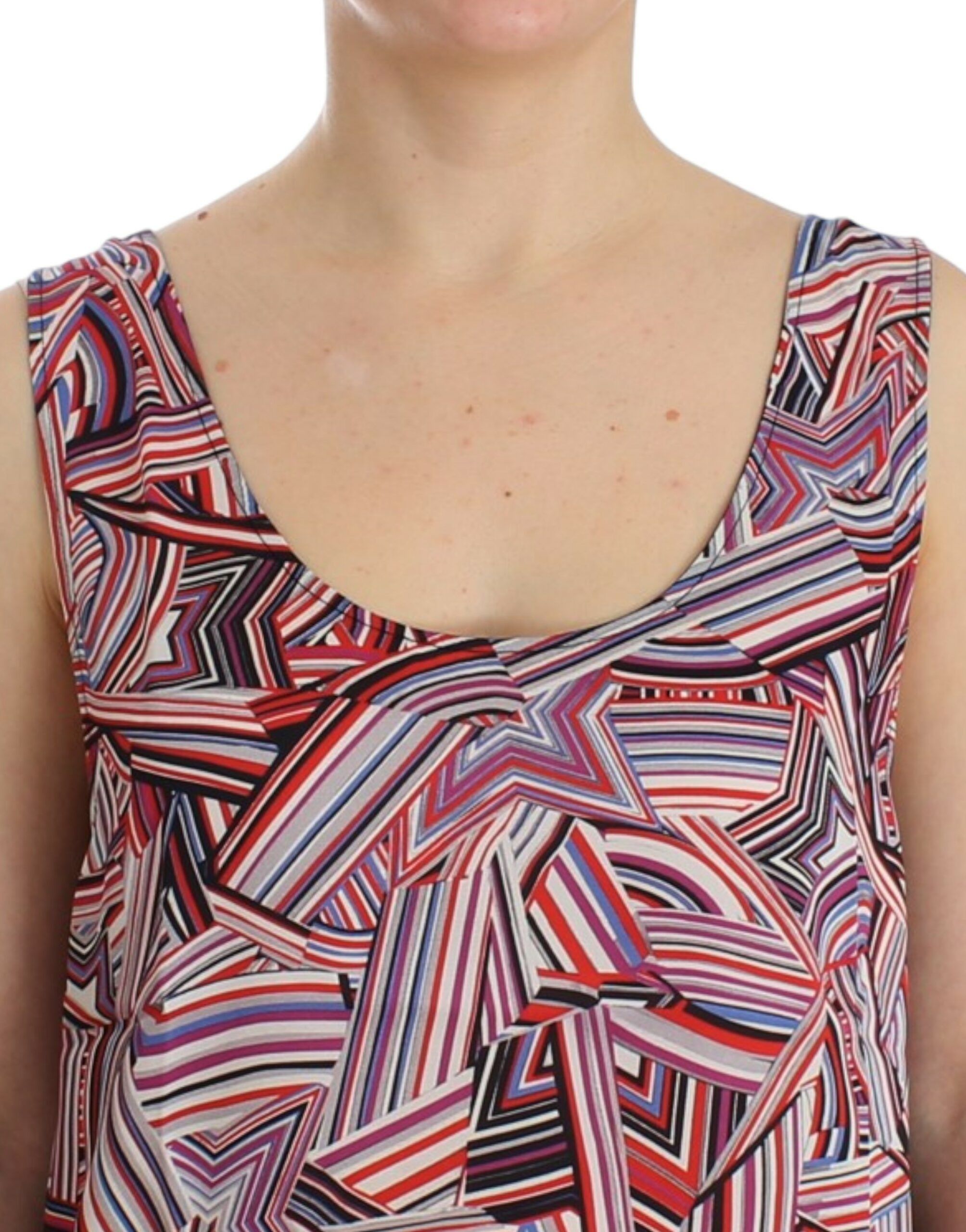 Costume National Chic Multicolor Sleeveless Women's Top Size M / US 6-8 / IT 42-44 - 5 Thumbnail
