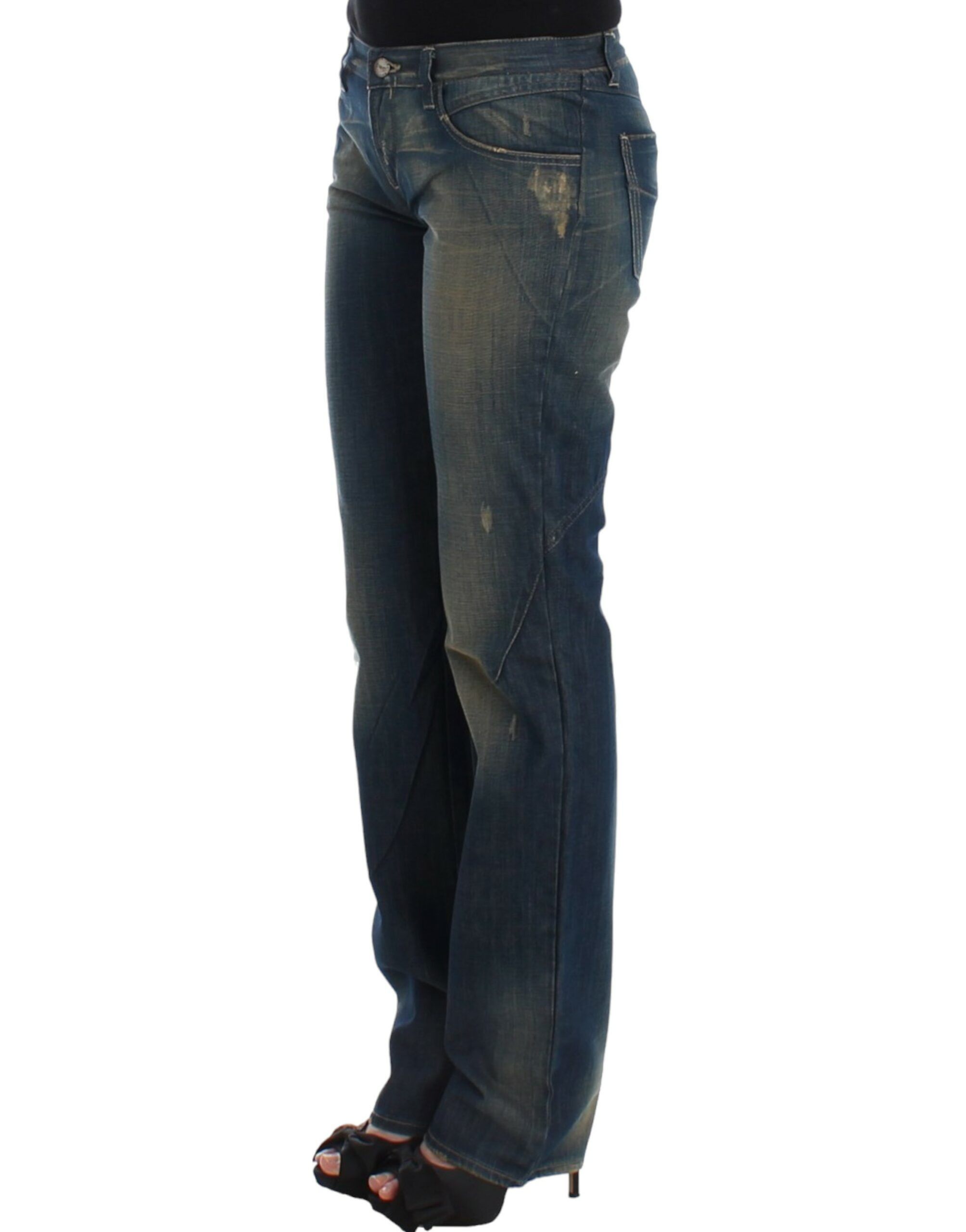 Costume National Chic Straight Leg Blue Denim Women's Jeans Size 28" / US 6 / IT 42 - 2 Thumbnail
