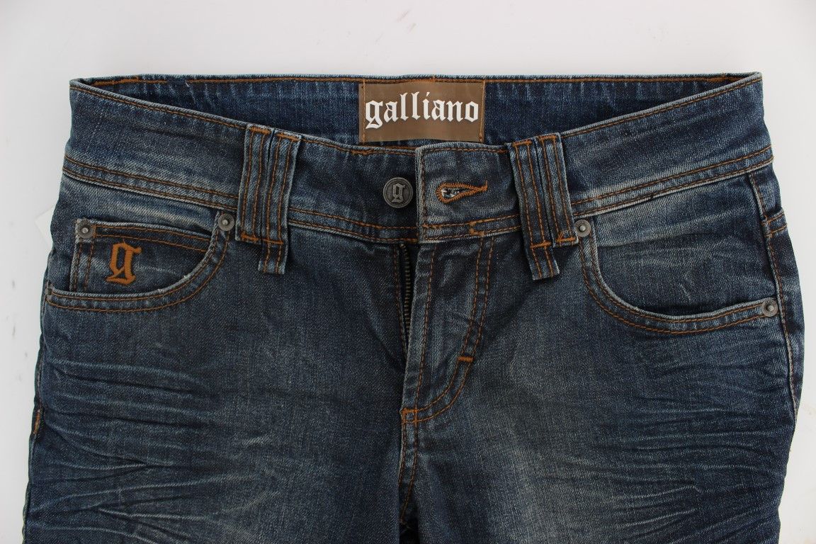 John Galliano Chic Slim Fit Blue Women's Jeans Size 25" / US 0 / IT 36 - 5 Thumbnail