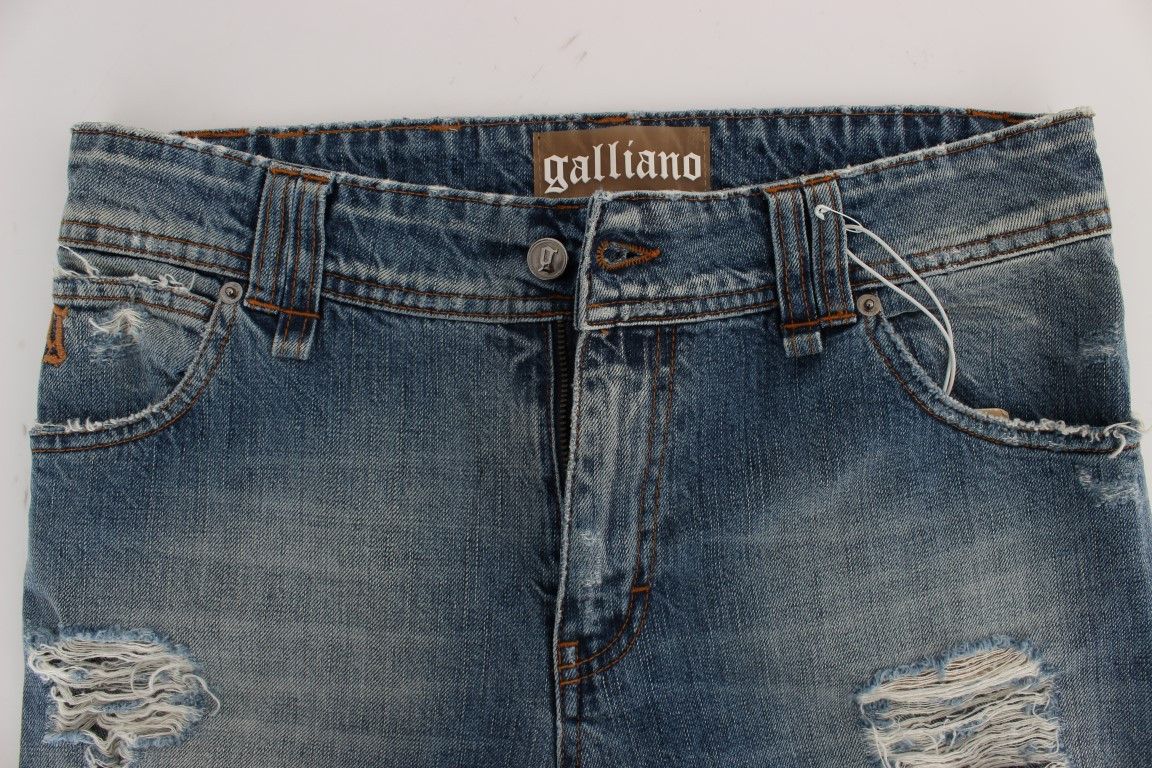 John Galliano Chic Boyfriend Blue Wash Women's Jeans Size 24" / US 00 / IT 34 - 5 Thumbnail