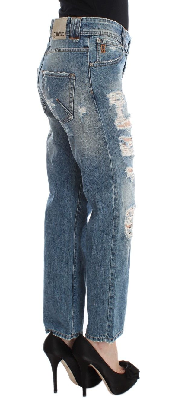 John Galliano Chic Boyfriend Blue Wash Women's Jeans Size 24" / US 00 / IT 34 - 4 Thumbnail