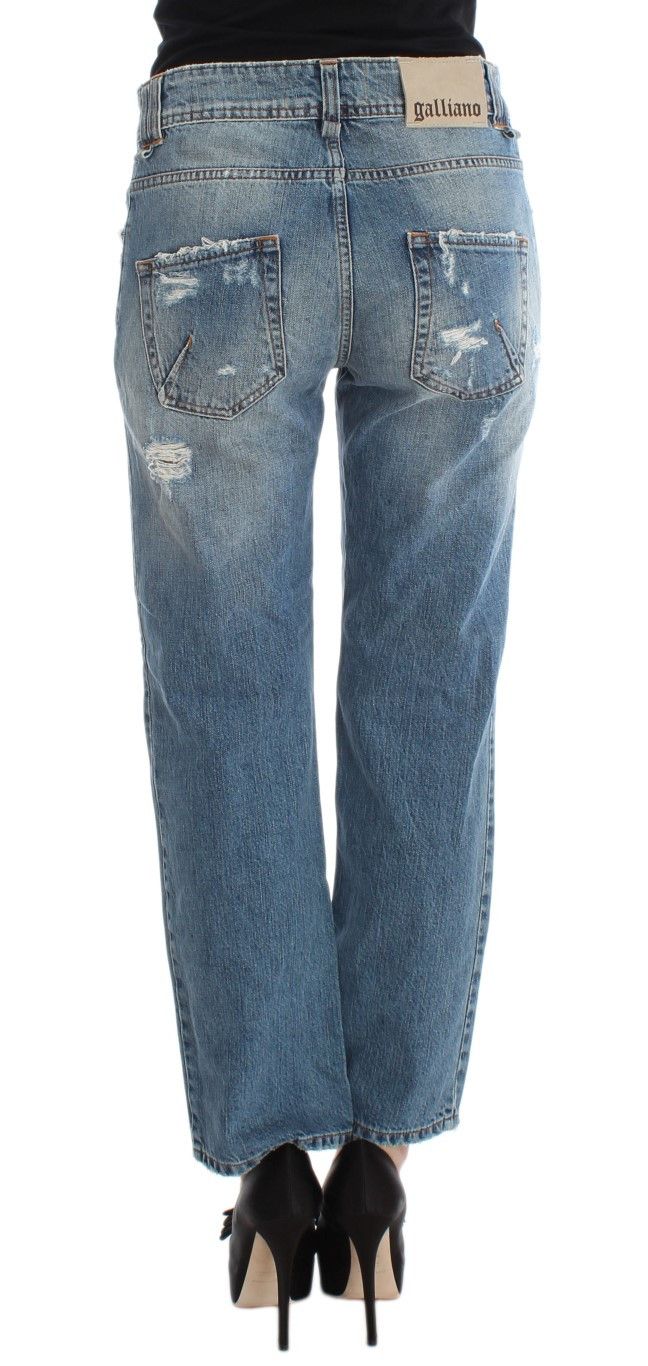 John Galliano Chic Boyfriend Blue Wash Women's Jeans Size 24" / US 00 / IT 34 - 3 Thumbnail