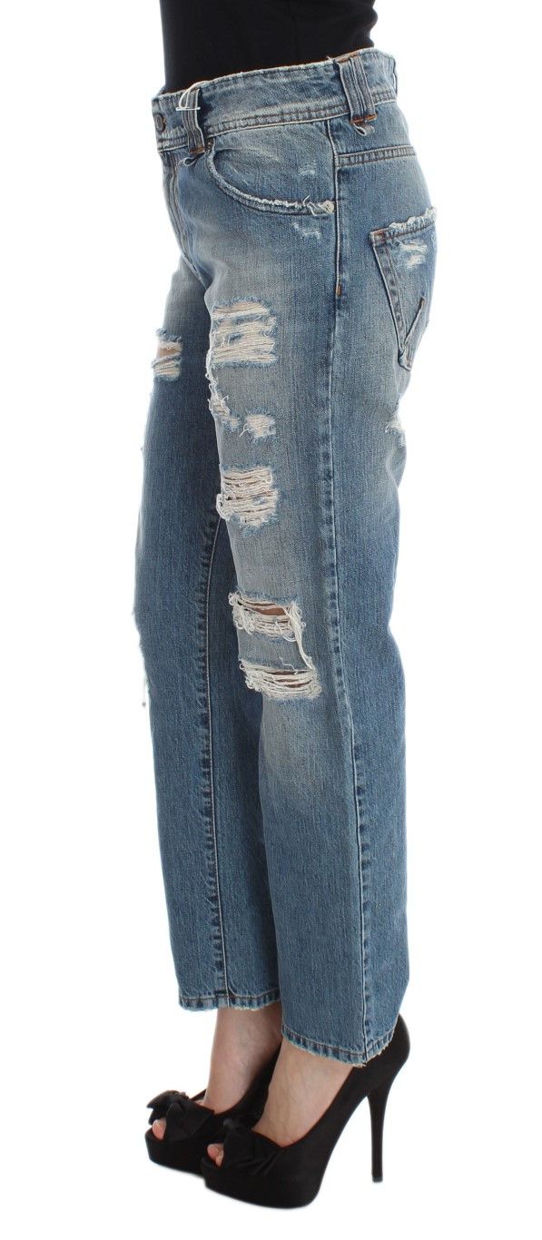 John Galliano Chic Boyfriend Blue Wash Women's Jeans Size 24" / US 00 / IT 34 - 2 Thumbnail