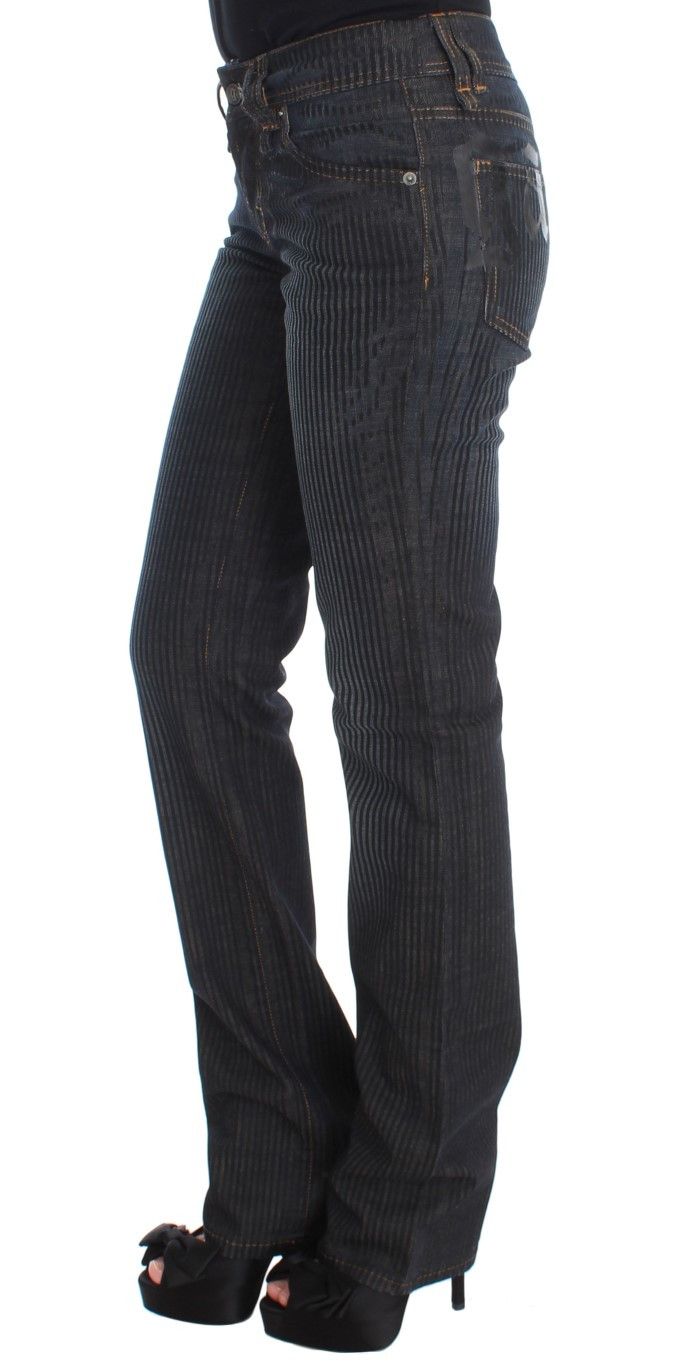 John Galliano Chic Slim Fit Bootcut Designer Women's Jeans Size 24" / US 00 / IT 34 - 2 Thumbnail