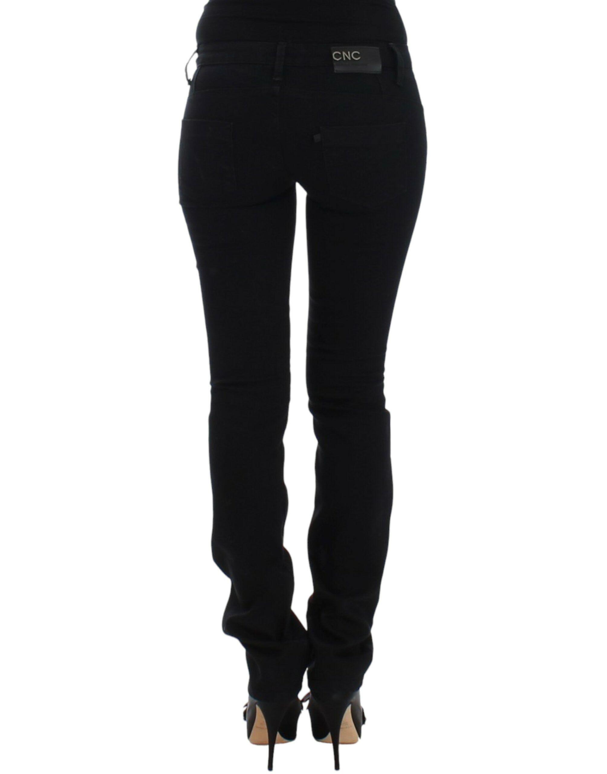 Costume National Elegant Black Straight Leg Women's Jeans Size 26" / US 2 / IT 38 - 3 Thumbnail