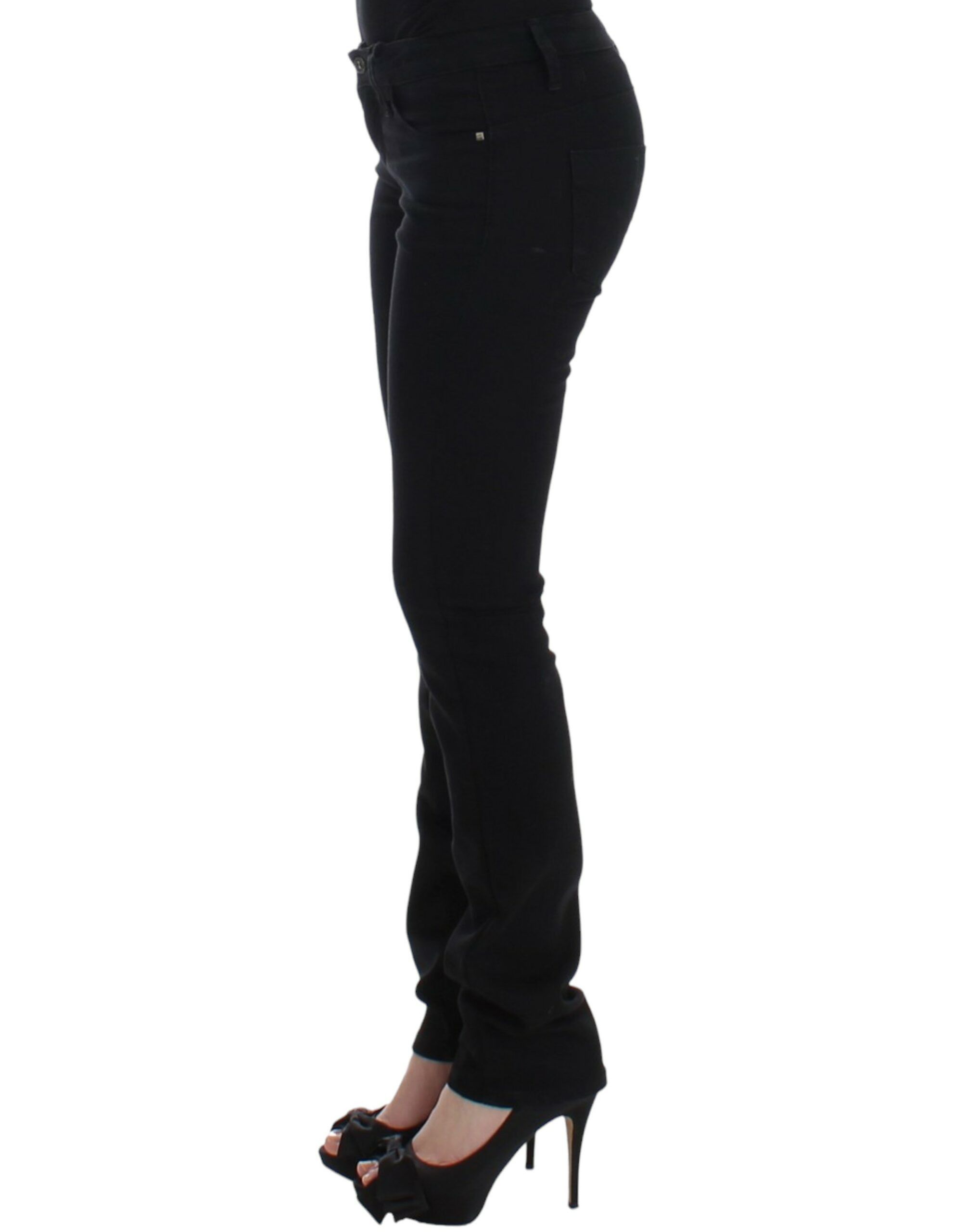 Costume National Elegant Black Straight Leg Women's Jeans Size 26" / US 2 / IT 38 - 2 Thumbnail