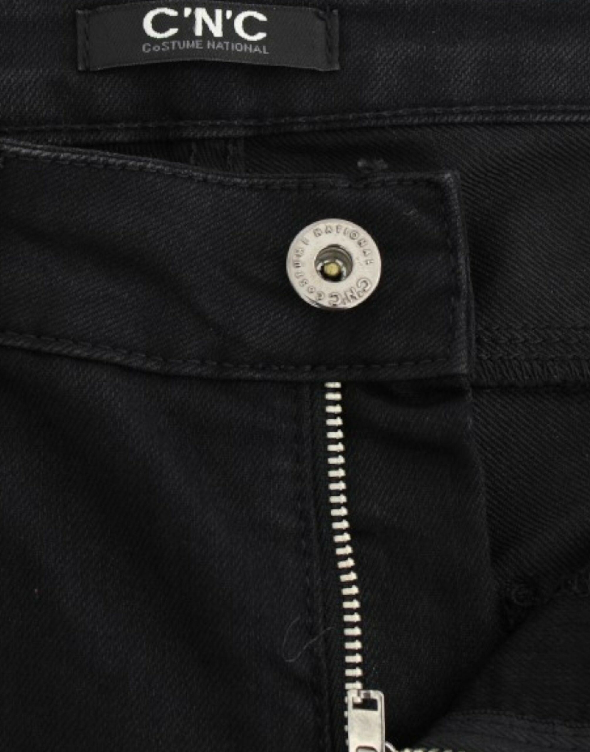 Costume National Elegant Black Straight Leg Women's Jeans Size 26" / US 2 / IT 38 - 6 Thumbnail