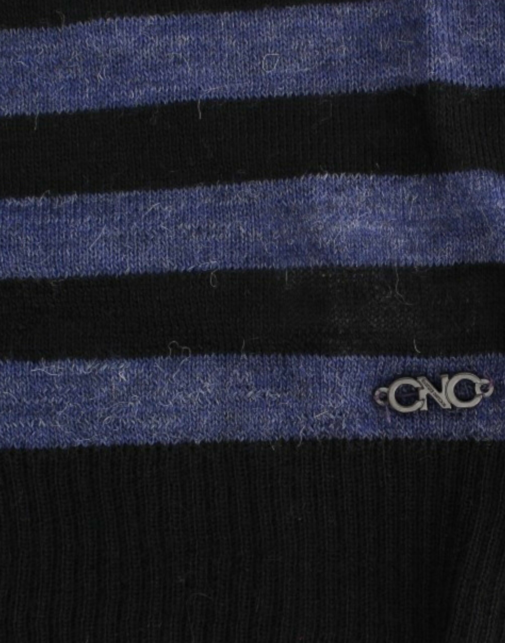 Costume National Chic Striped V-Neck Wool Blend Women's Sweater Size XS / US 0-2 / IT 36-38 - 6 Thumbnail