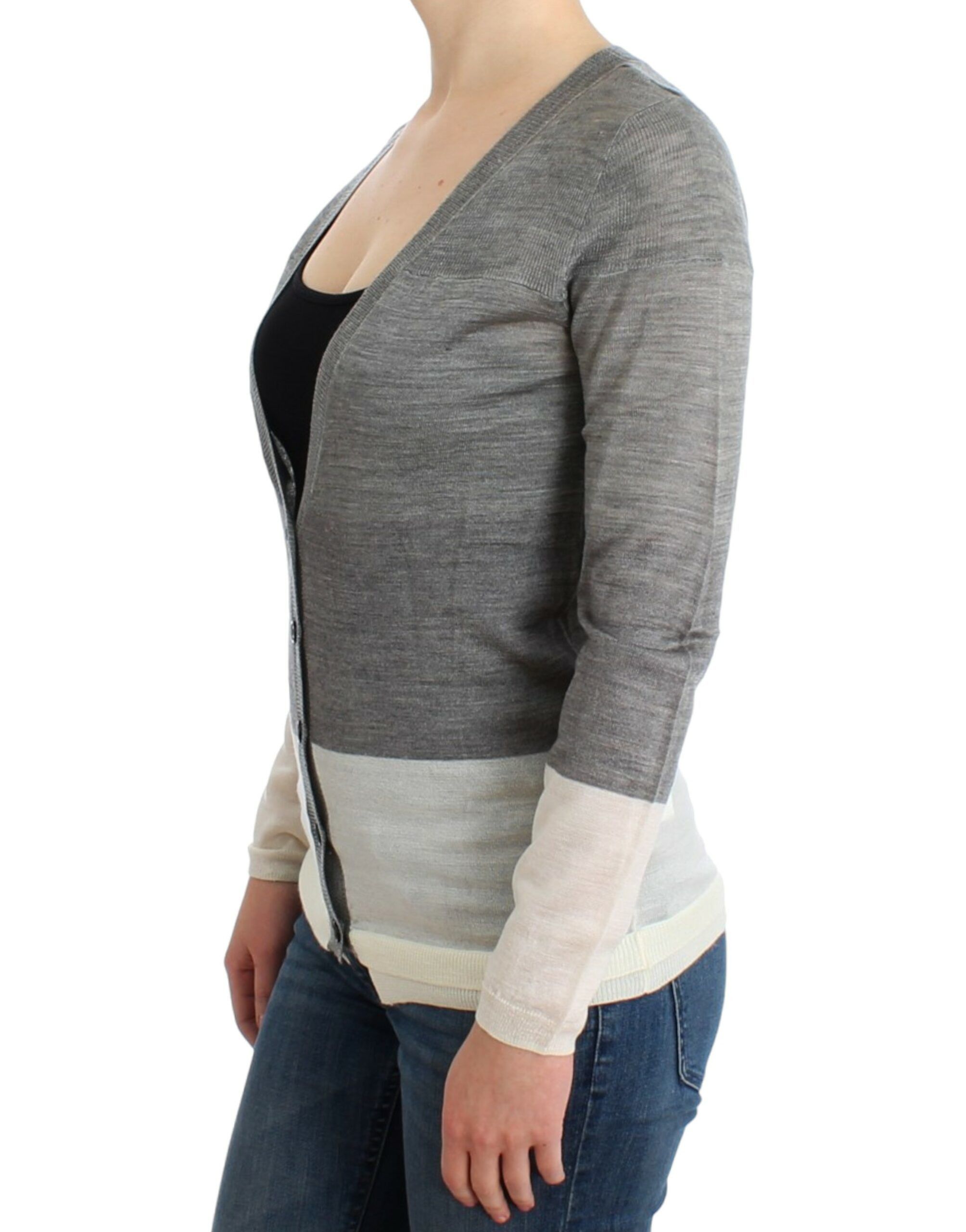 Costume National Chic Gray Lightweight Women's Cardigan Size XXS / US 00 / IT 34 - 2 Thumbnail