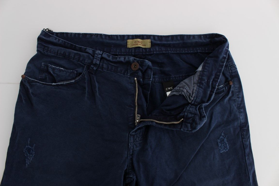 Costume National Chic Regular Fit Blue Denim Women's Jeans Size 35" - 5 Thumbnail