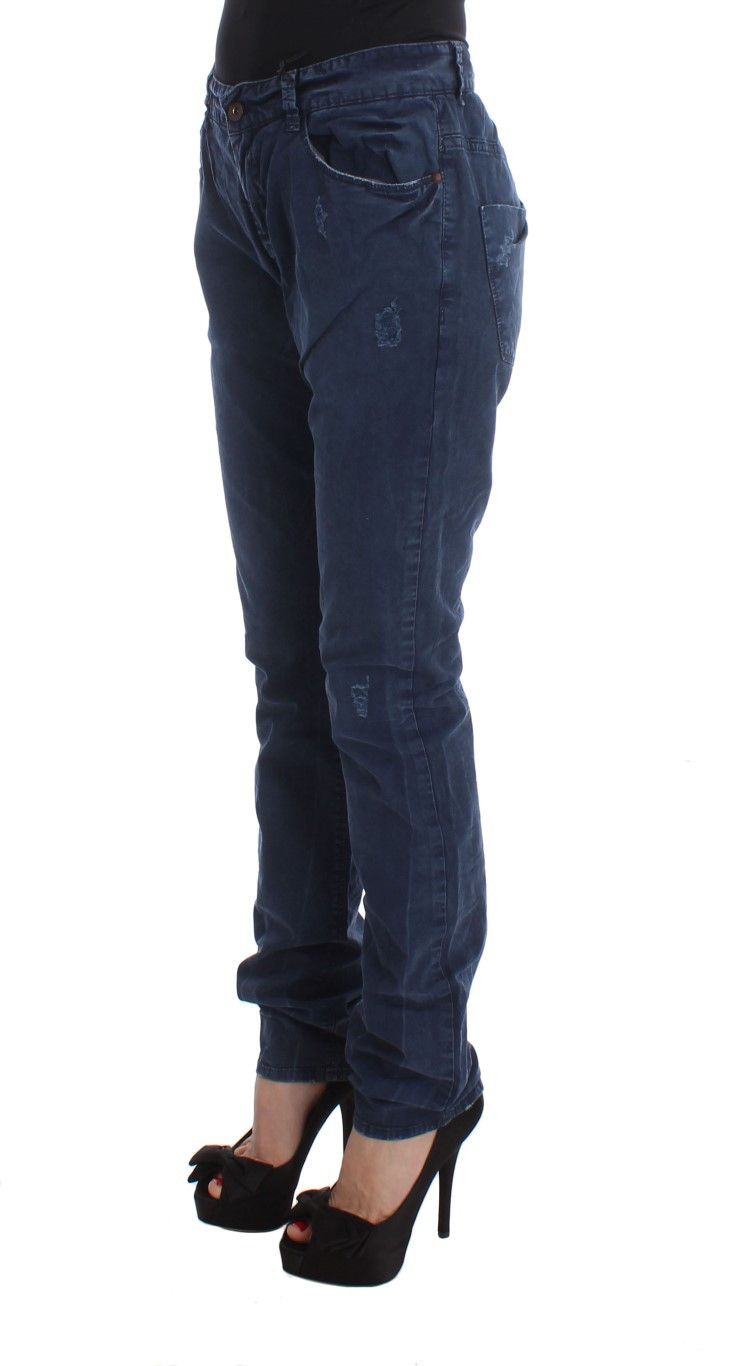 Costume National Chic Regular Fit Blue Denim Women's Jeans Size 35" - 2 Thumbnail