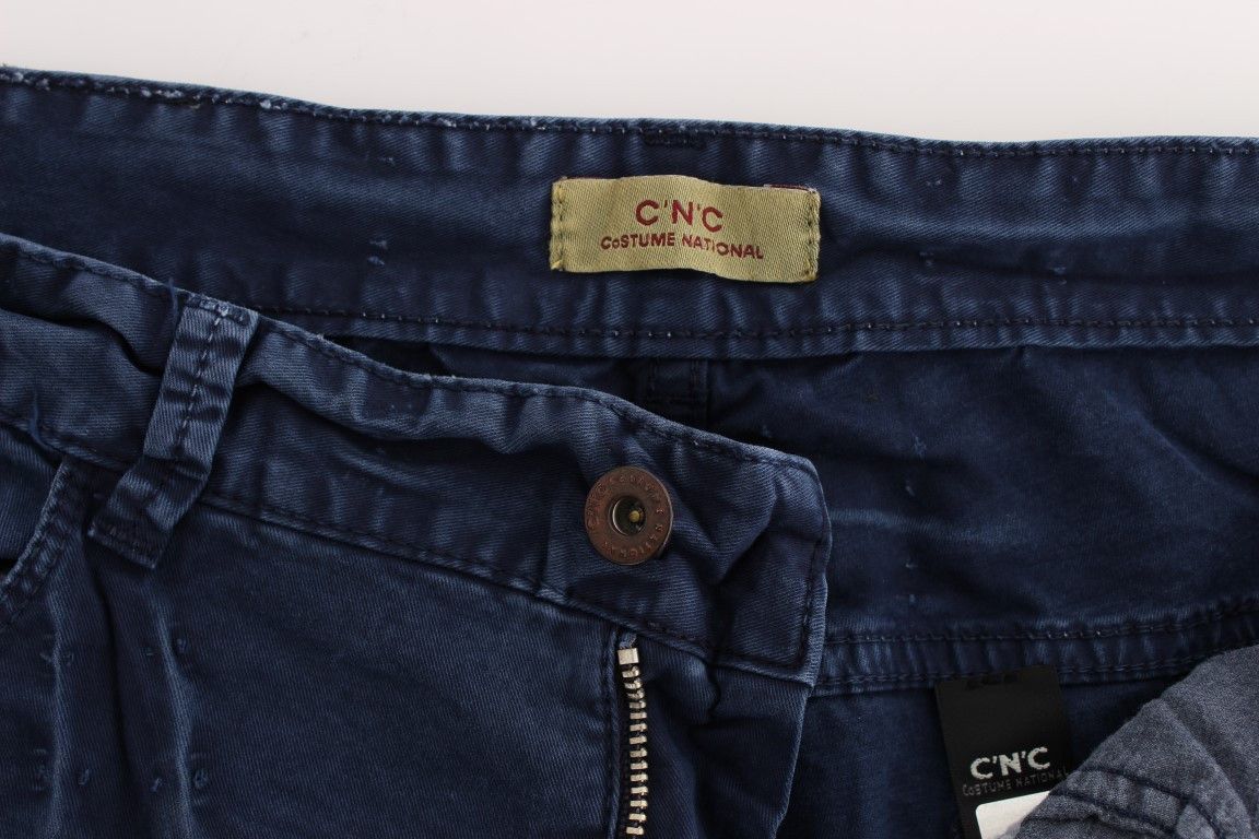 Costume National Chic Regular Fit Blue Denim Women's Jeans Size 35" - 6 Thumbnail