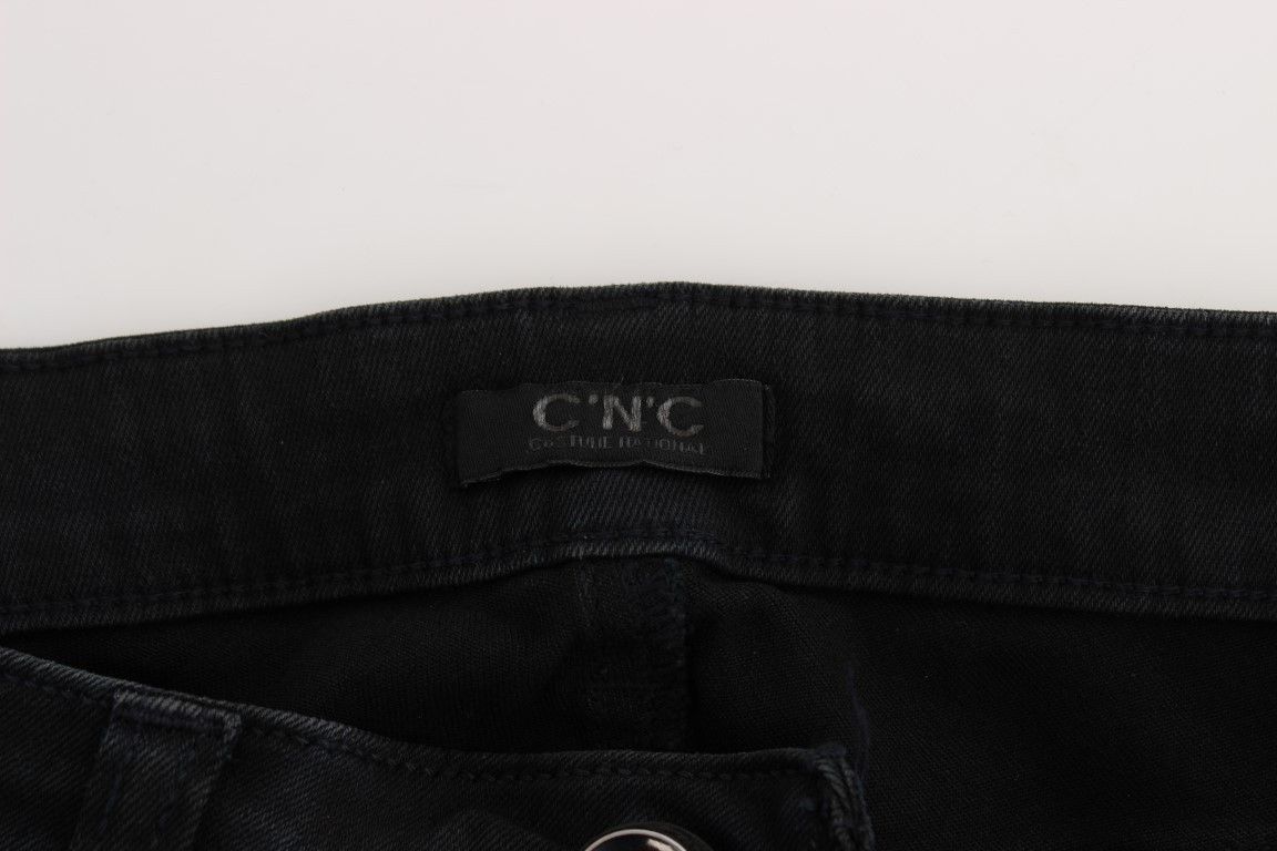 Costume National Sleek Black Slim Fit Designer Women's Jeans Size 26" / US 2 / IT 38 - 6 Thumbnail