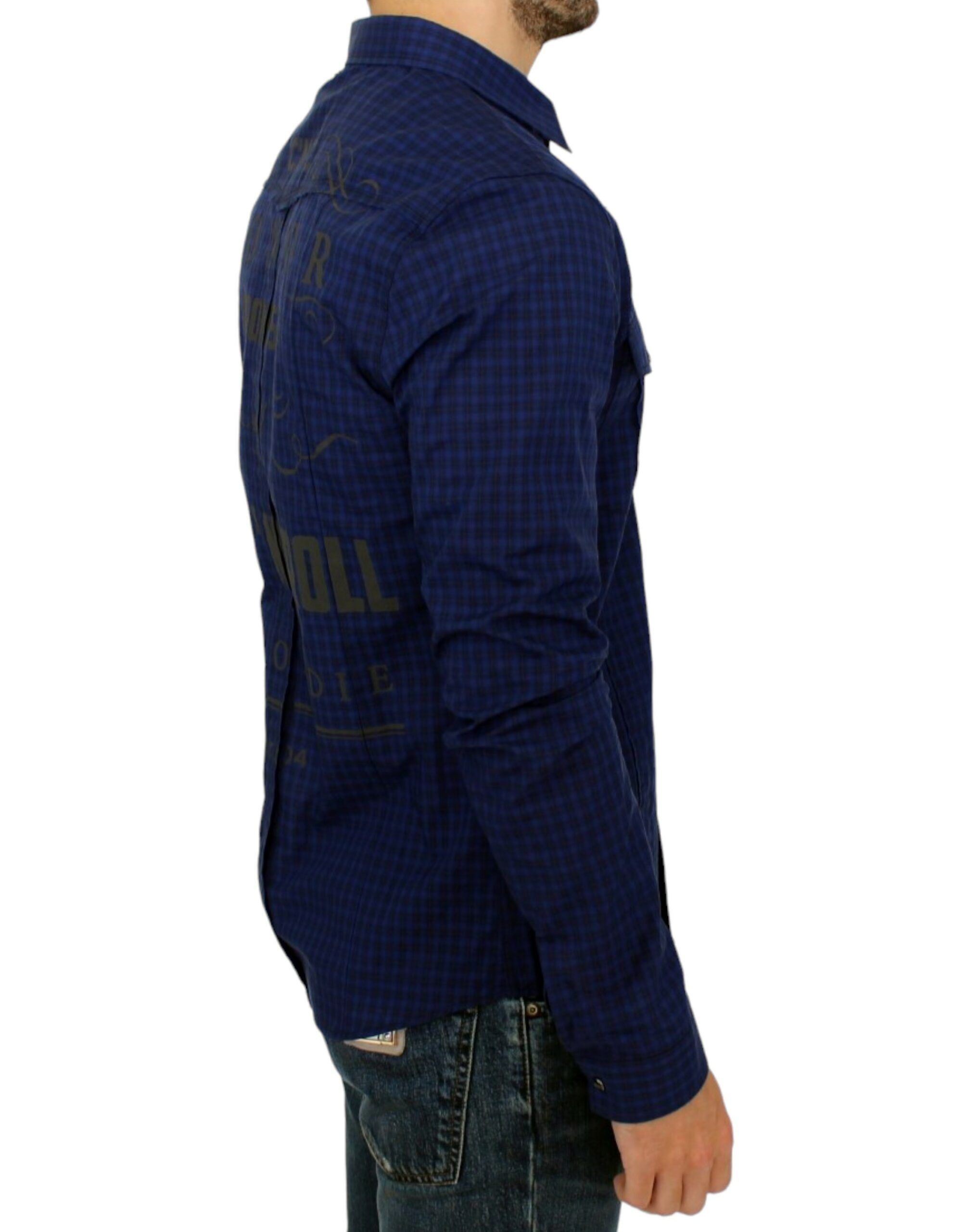 Costume National Chic Blue Checkered Casual Cotton Men's Shirt Size US M / EU 48-50 / 2 - 4 Thumbnail