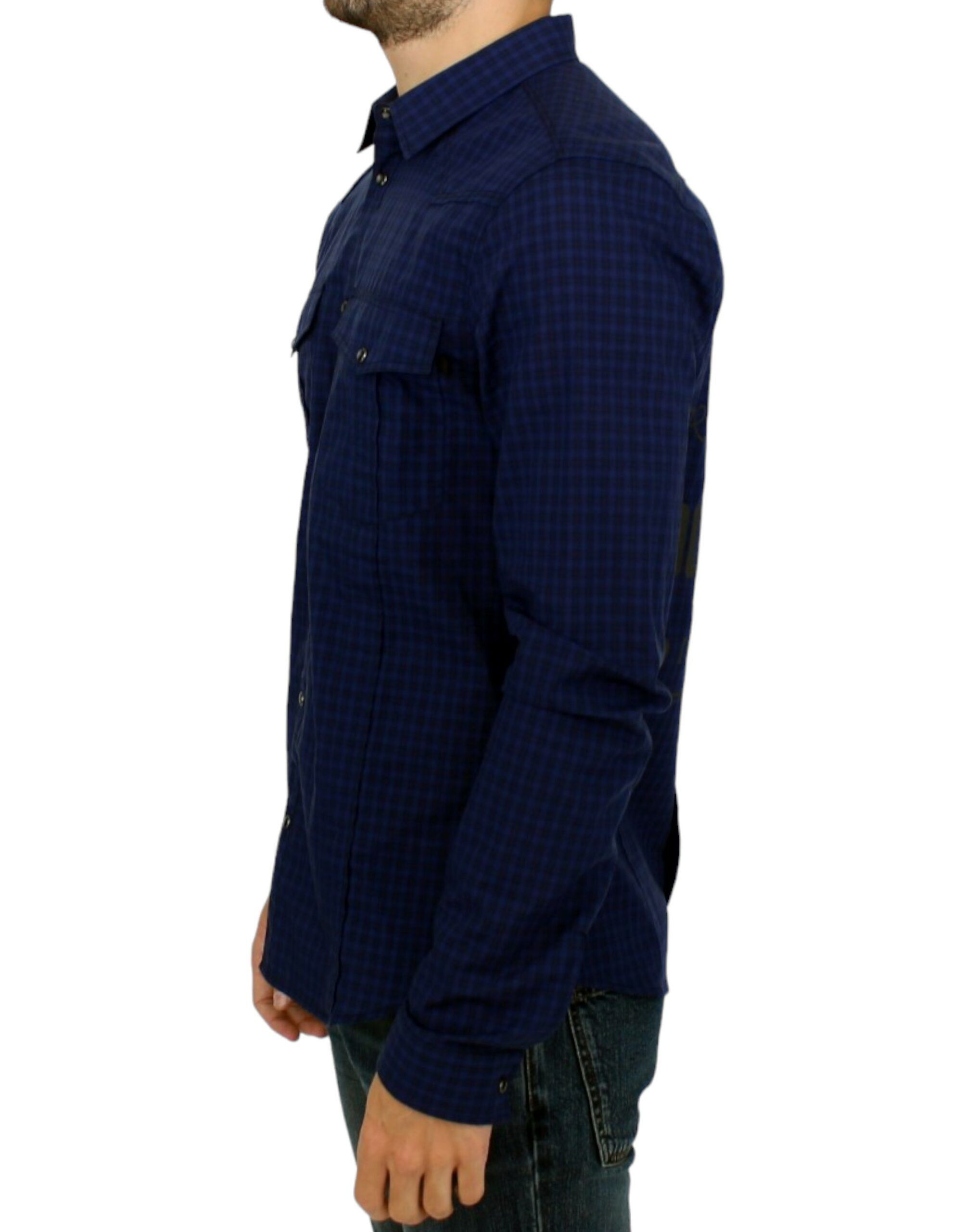 Costume National Chic Blue Checkered Casual Cotton Men's Shirt Size US M / EU 48-50 / 2 - 2 Thumbnail