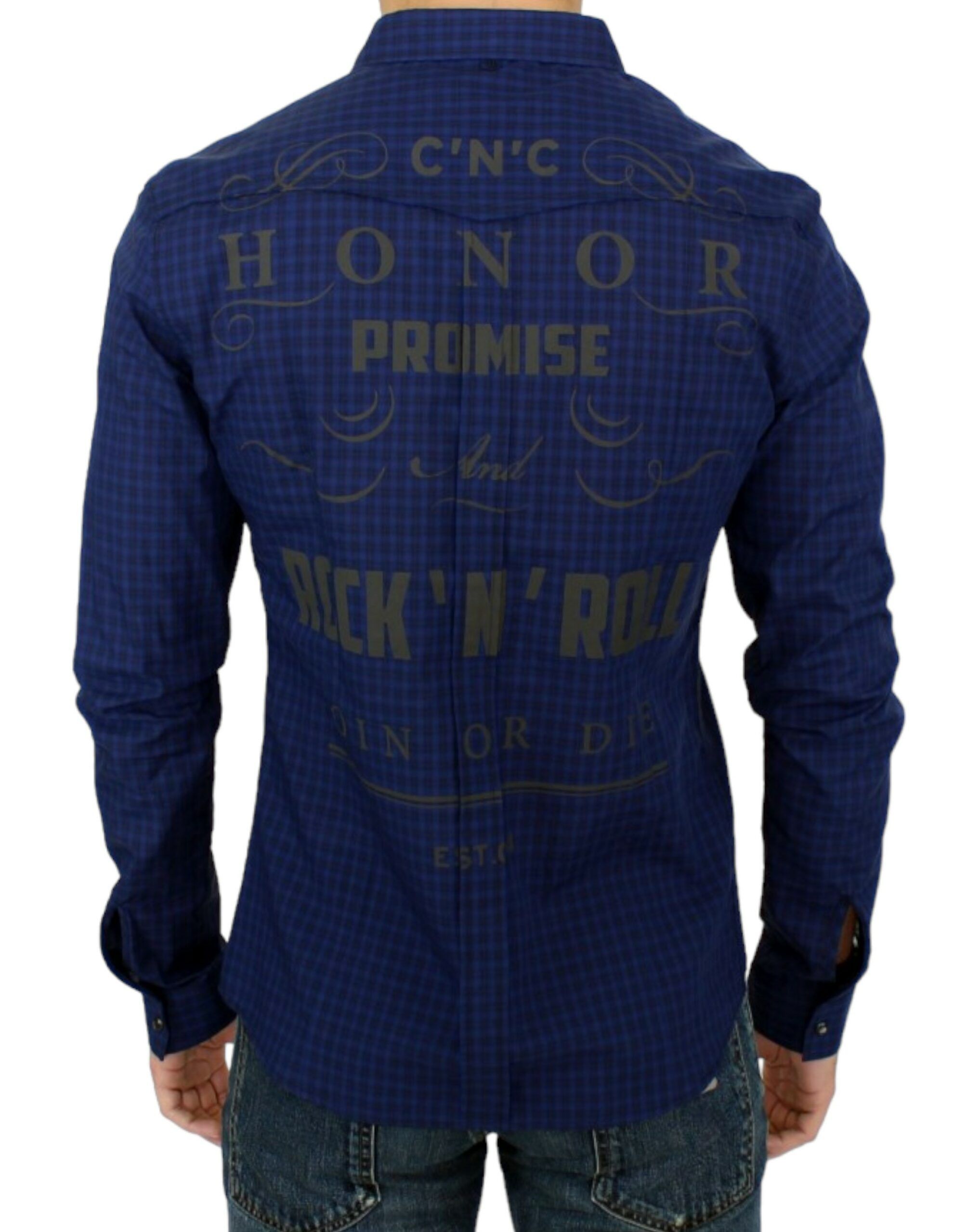 Costume National Chic Blue Checkered Casual Cotton Men's Shirt Size US M / EU 48-50 / 2 - 3 Thumbnail