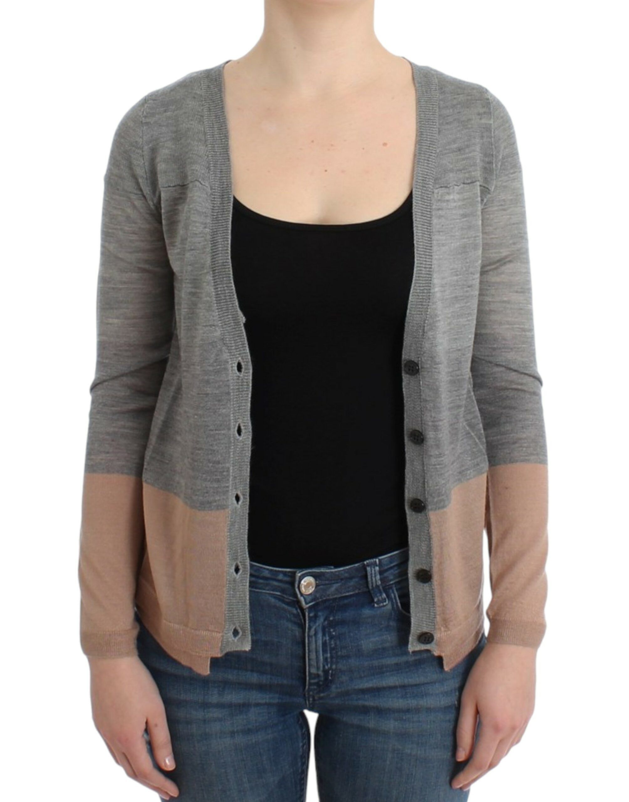 Costume National Elegant Gray Acrylic & Wool Women's Cardigan Size XS / US 0-2 / IT 36-38 - 5 Thumbnail