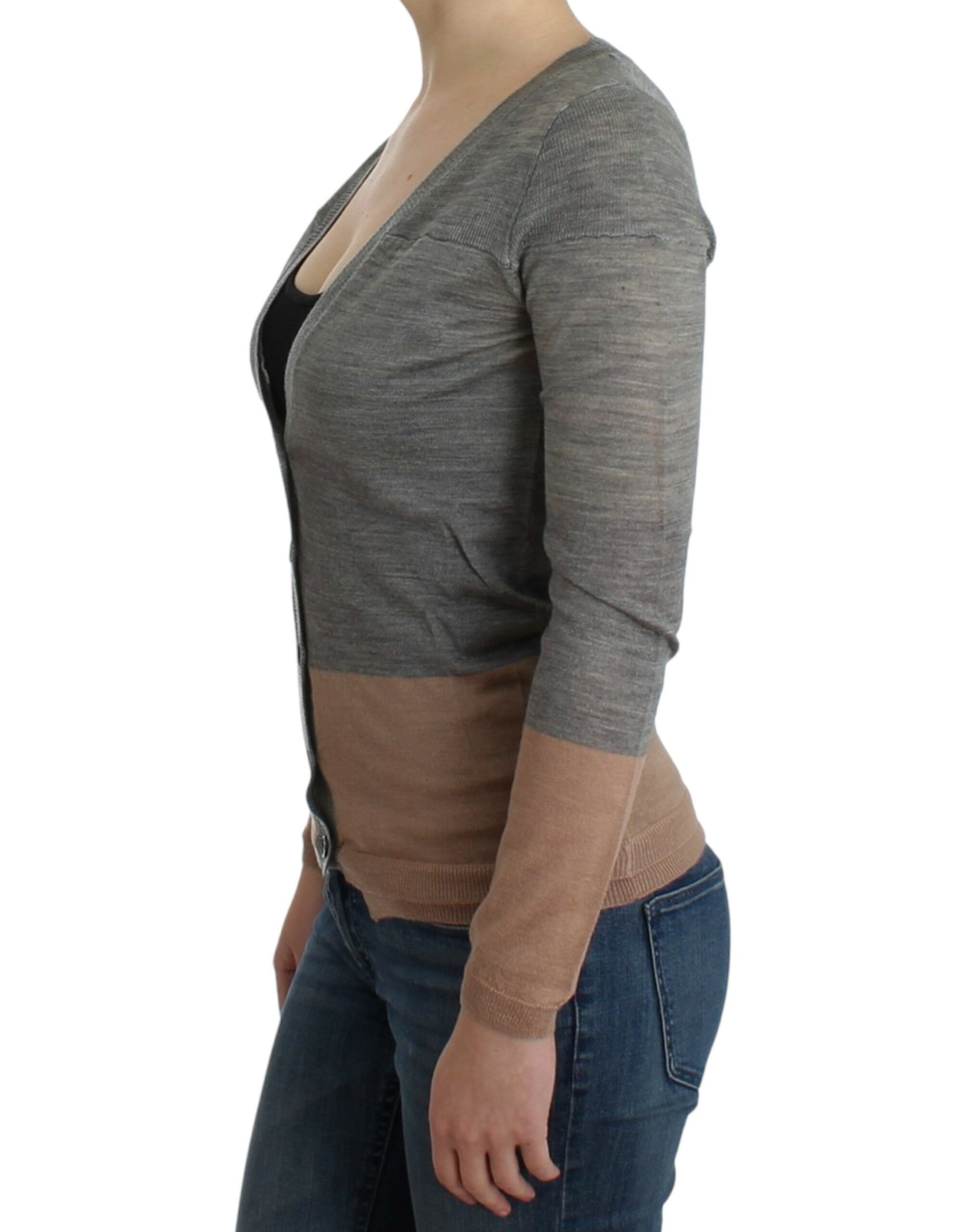 Costume National Elegant Gray Acrylic & Wool Women's Cardigan Size XS / US 0-2 / IT 36-38 - 2 Thumbnail