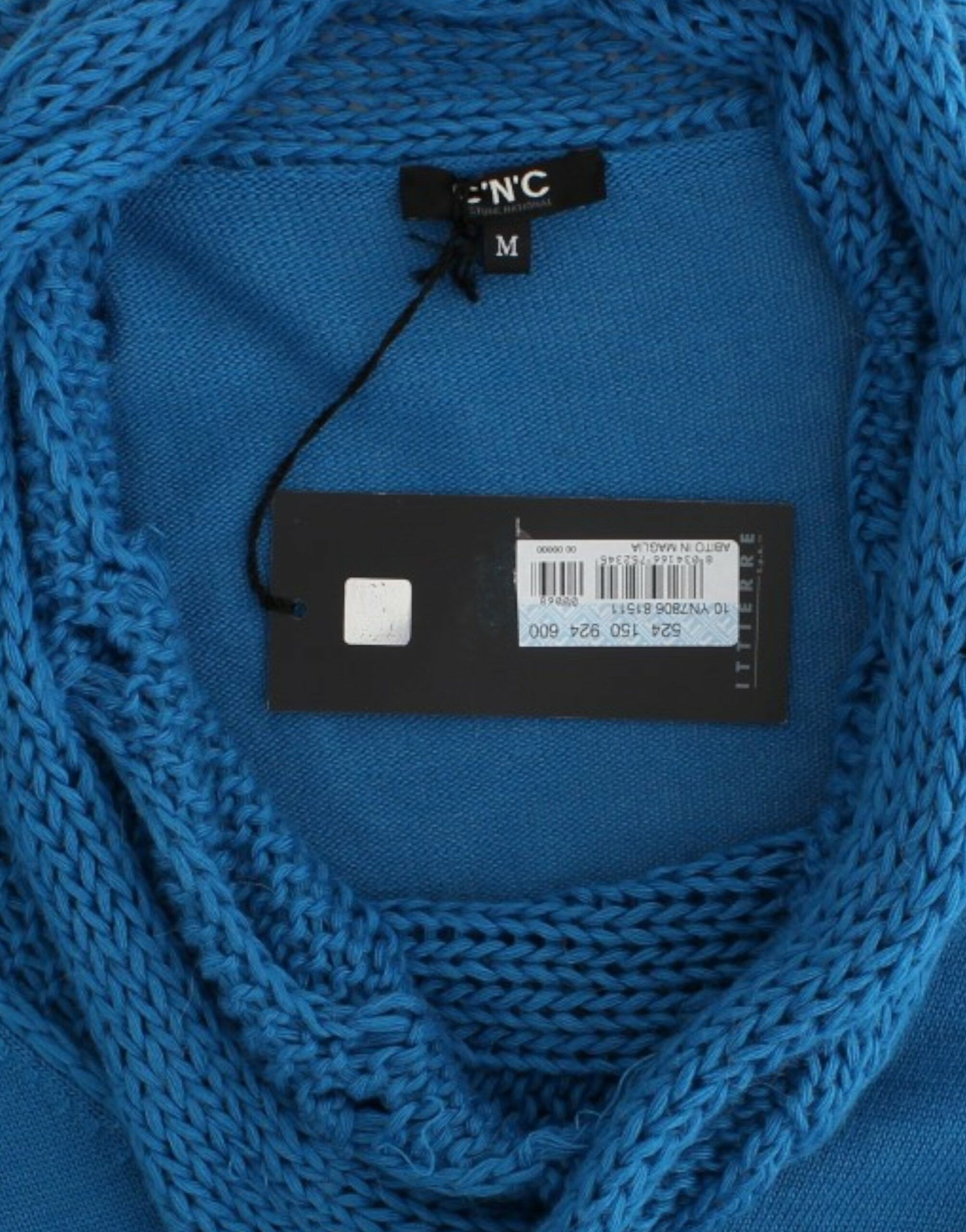 Costume National Chic Blue Scoop Neck Knit Women's Sweater Size M / US 6-8 / IT 42-44 - 6 Thumbnail