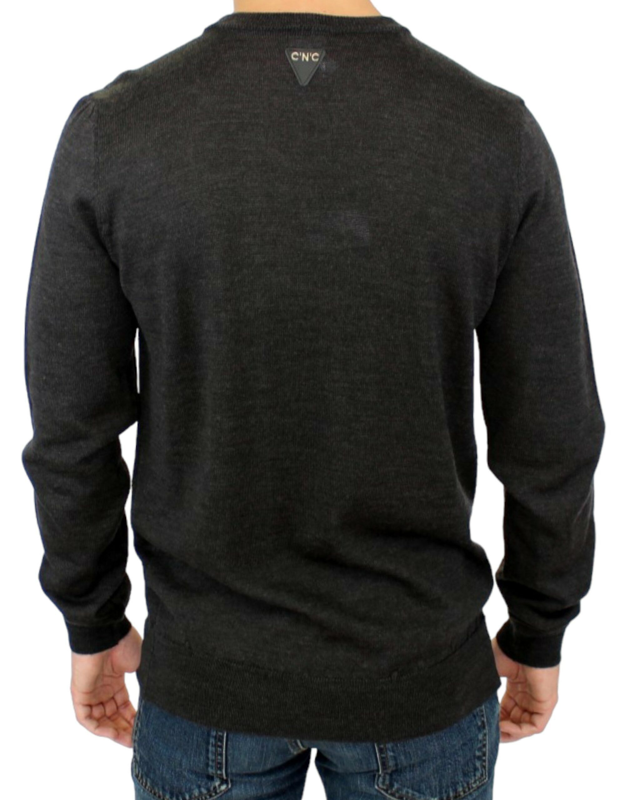 Costume National Elegant Gray Crewneck Sweater Men's Pullover Size US M / EU 48-50 / 2 - 3 Thumbnail