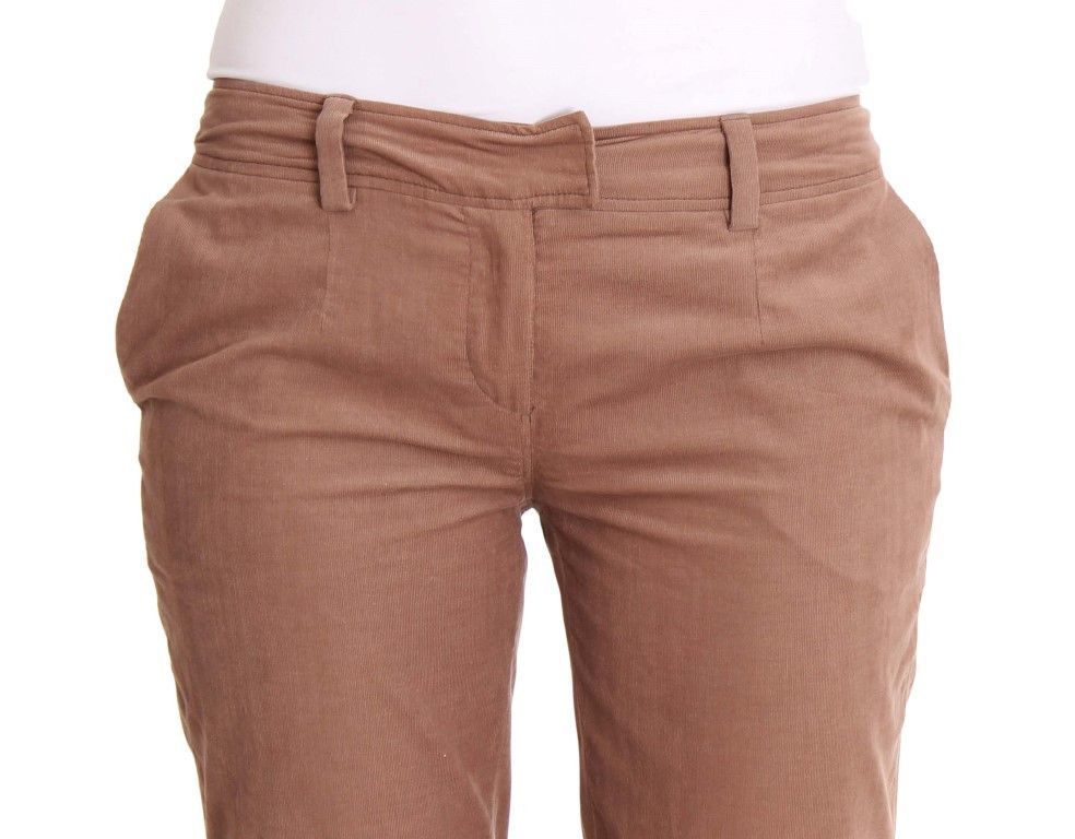 Costume National Chic Brown Cropped Corduroy Women's Pants Size 30" / US 8 / IT 44 - 5 Thumbnail
