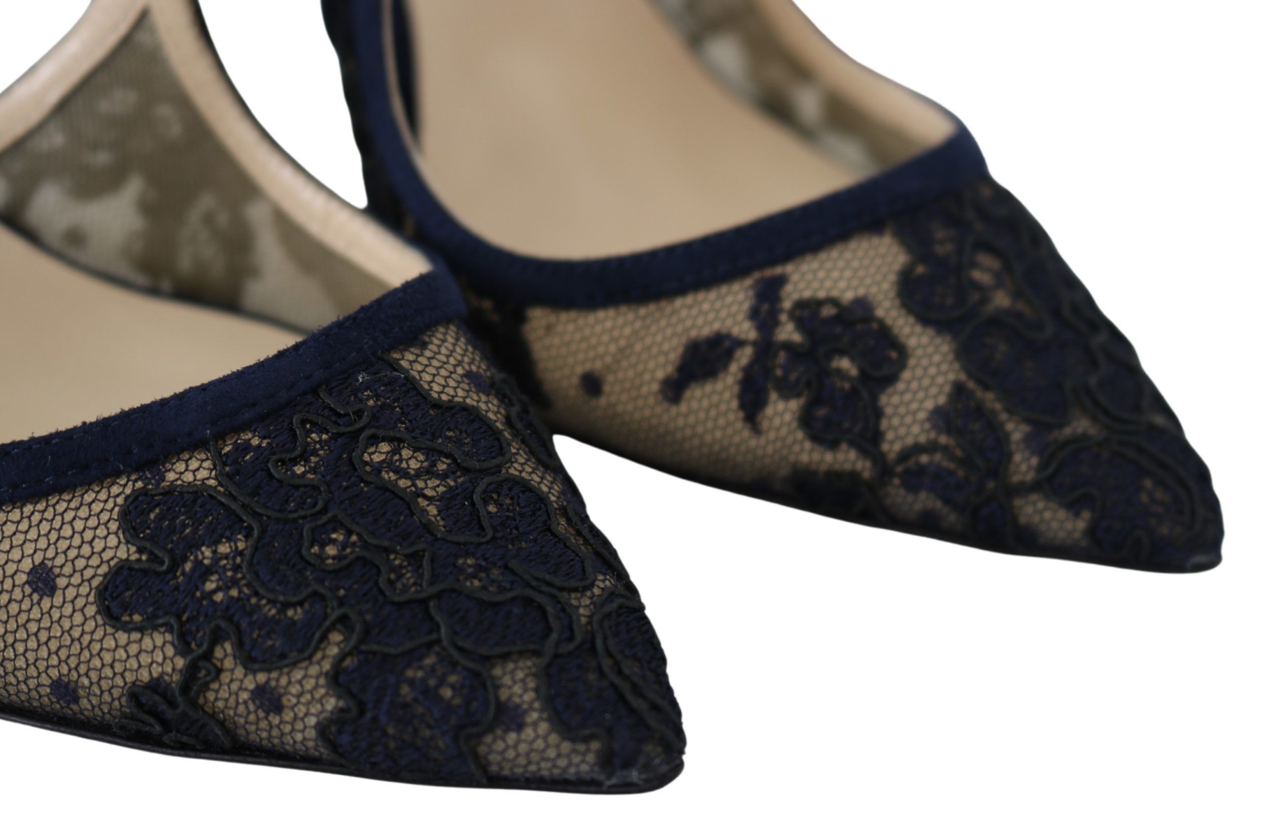 Jimmy Choo Navy Lancer Leather Pumps Elegance Women's Unleashed Size US 6.5 / IT 36.5 - 3 Thumbnail