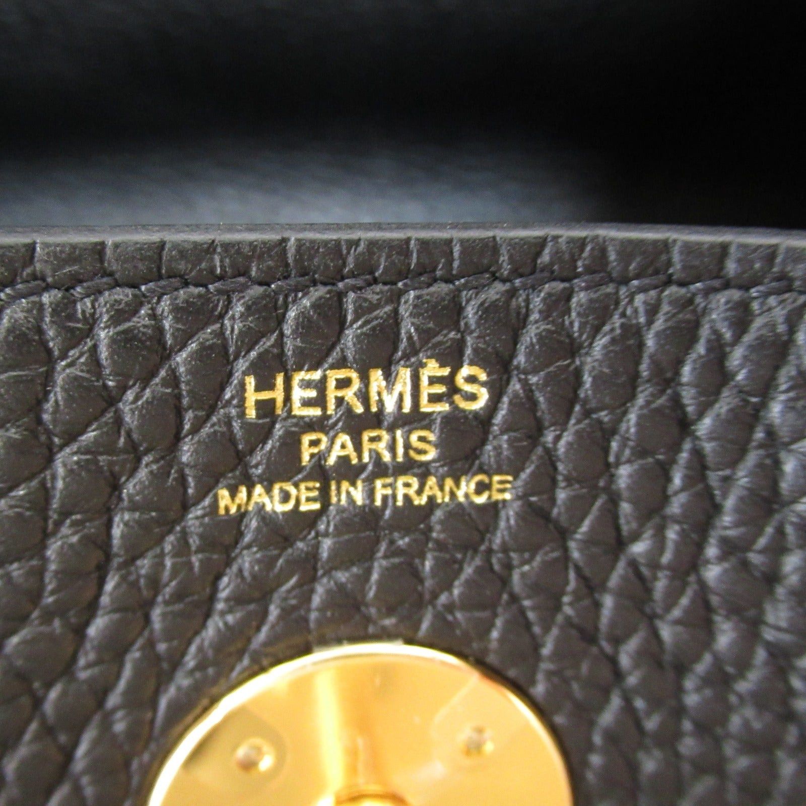 Hermes Hermes Lindy 26 Black Shoulder Bag Leather Clemence (Hermes) Gold Hardware U Stamp Size ONE SIZE - 6 Thumbnail