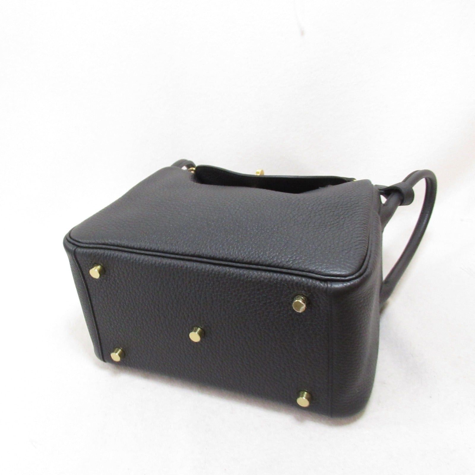 Hermes Hermes Lindy 26 Black Shoulder Bag Leather Clemence (Hermes) Gold Hardware U Stamp Size ONE SIZE - 4 Thumbnail
