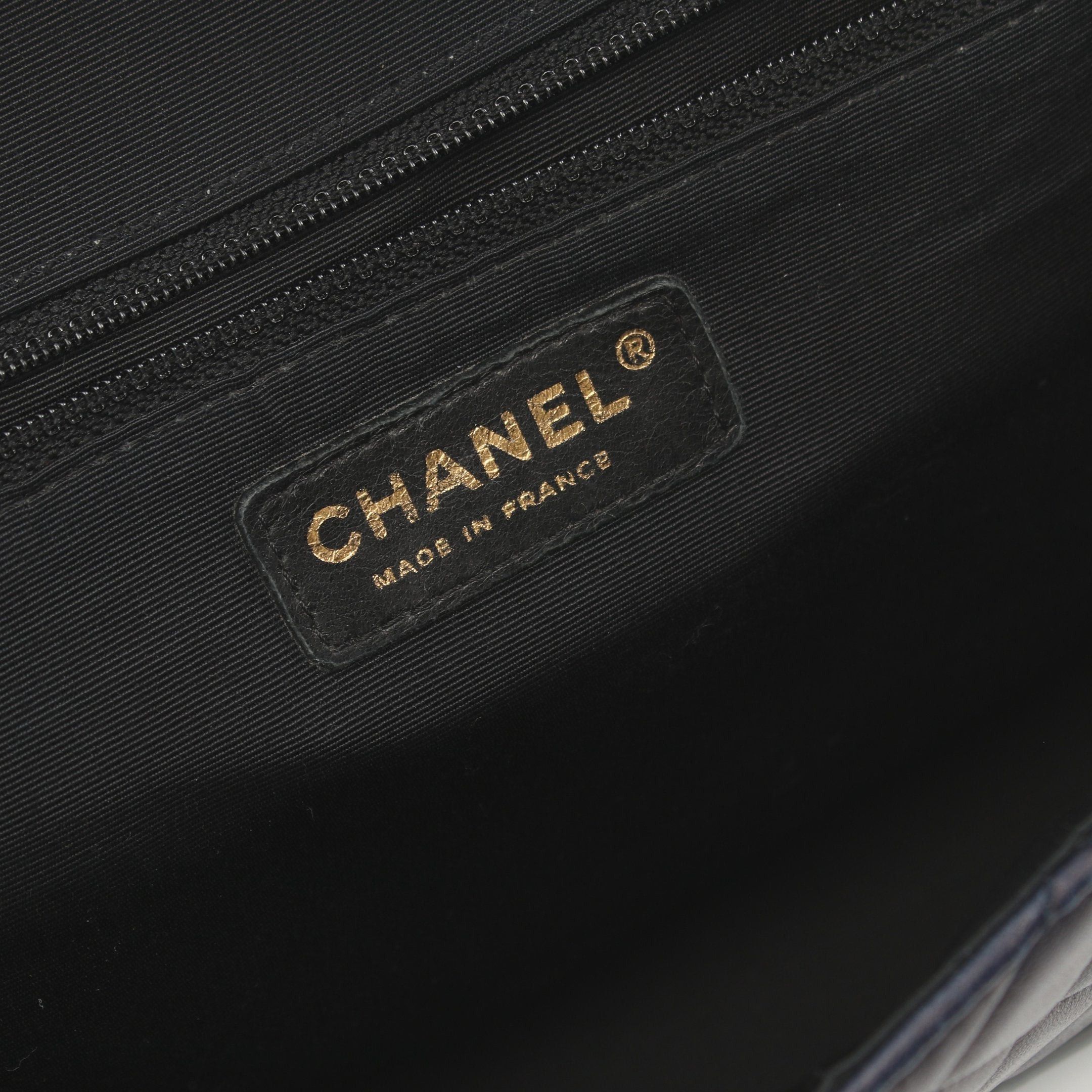 Chanel Chanel Matelasse Double Chain Shoulder Bag Lambskin Navy Black Gold Hardware Size ONE SIZE - 4 Thumbnail