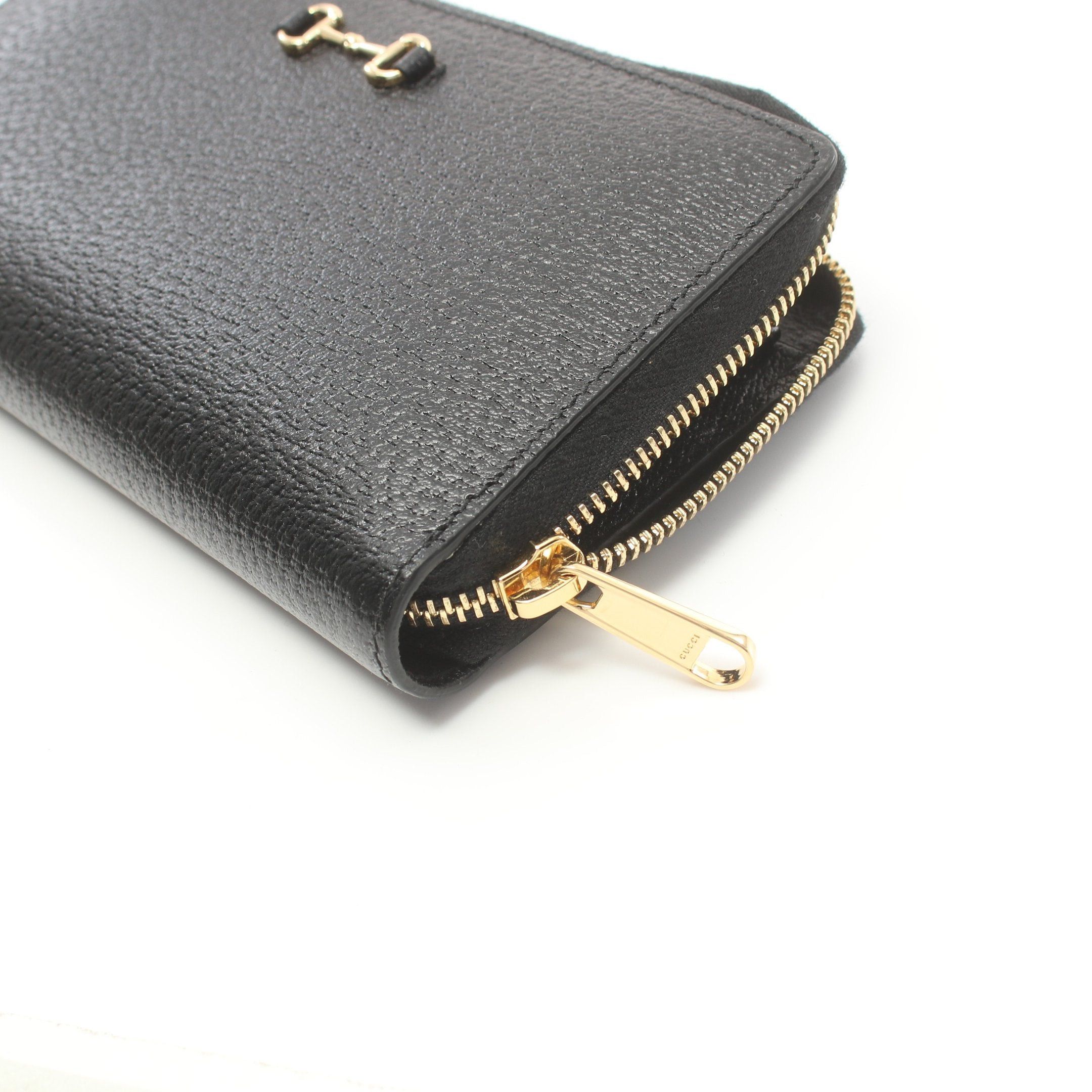 Gucci Gucci Horsebit Round Zipper Long Wallet Leather Black Size ONE SIZE - 5 Thumbnail