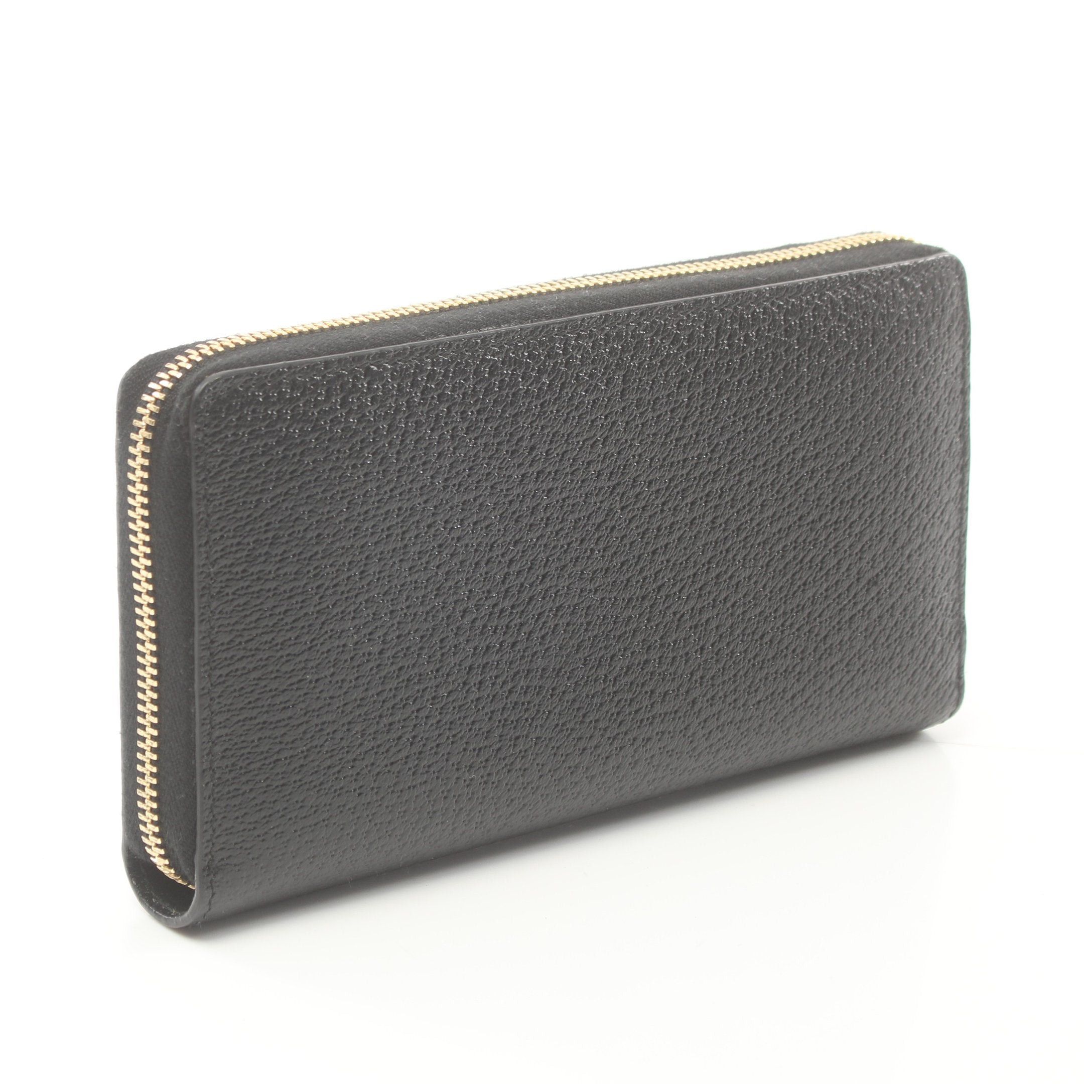 Gucci Gucci Horsebit Round Zipper Long Wallet Leather Black Size ONE SIZE - 2 Thumbnail