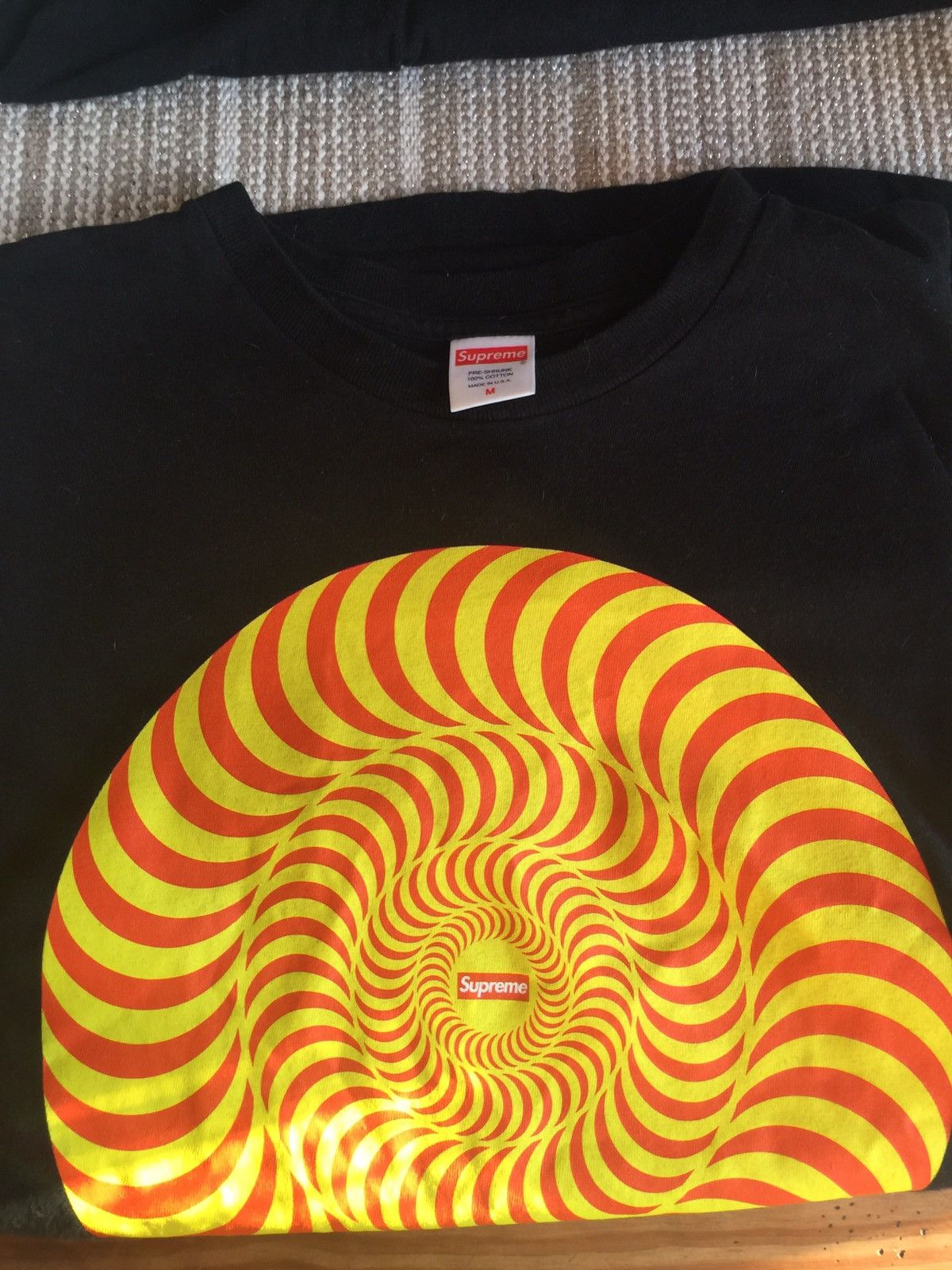 Supreme Black Supreme Spitfire Spiral Tee | Grailed