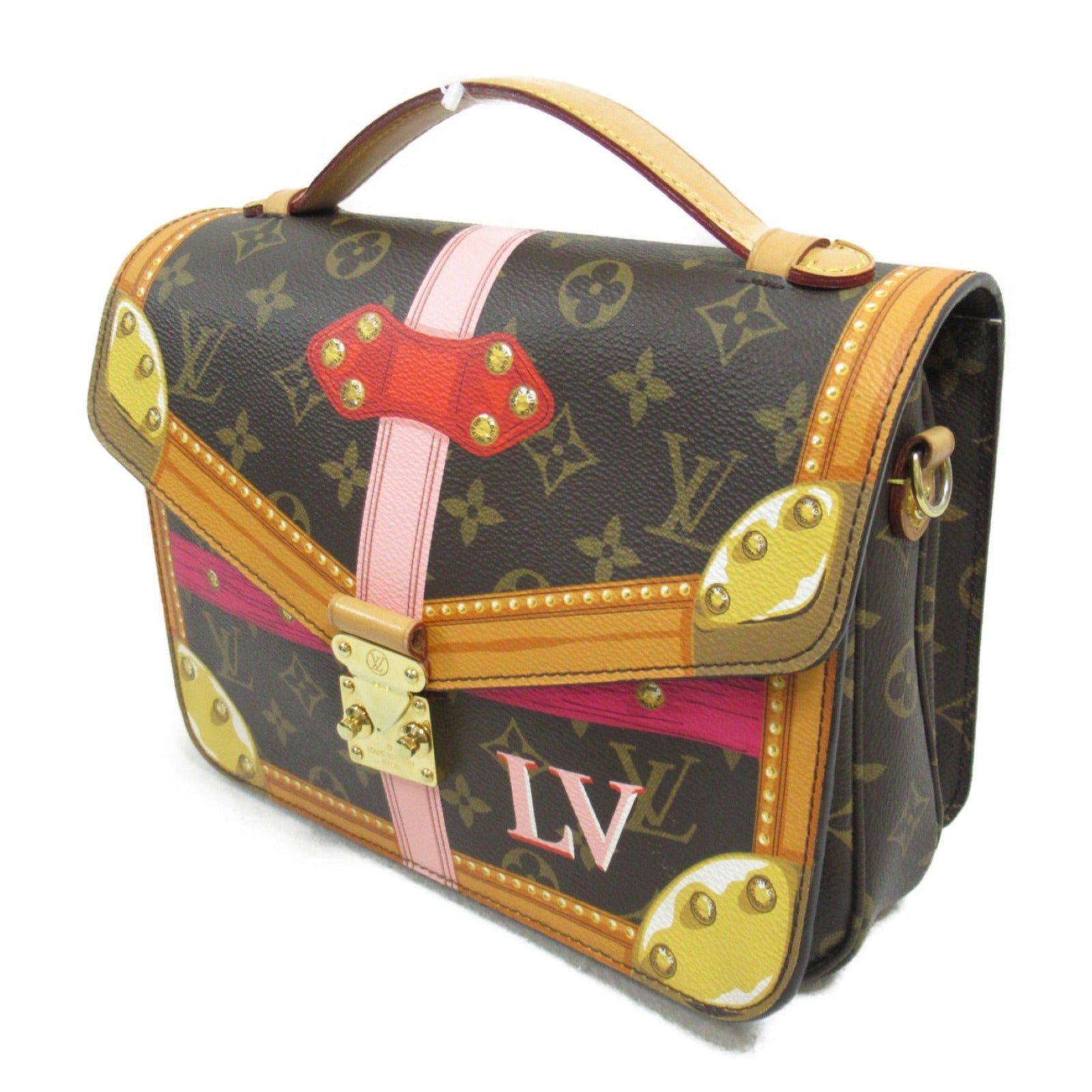 Louis Vuitton Louis Vuitton Pochette Metis Shoulder Bag Coated Canvas Monogram Summer Trunk Brown Size ONE SIZE - 3 Thumbnail